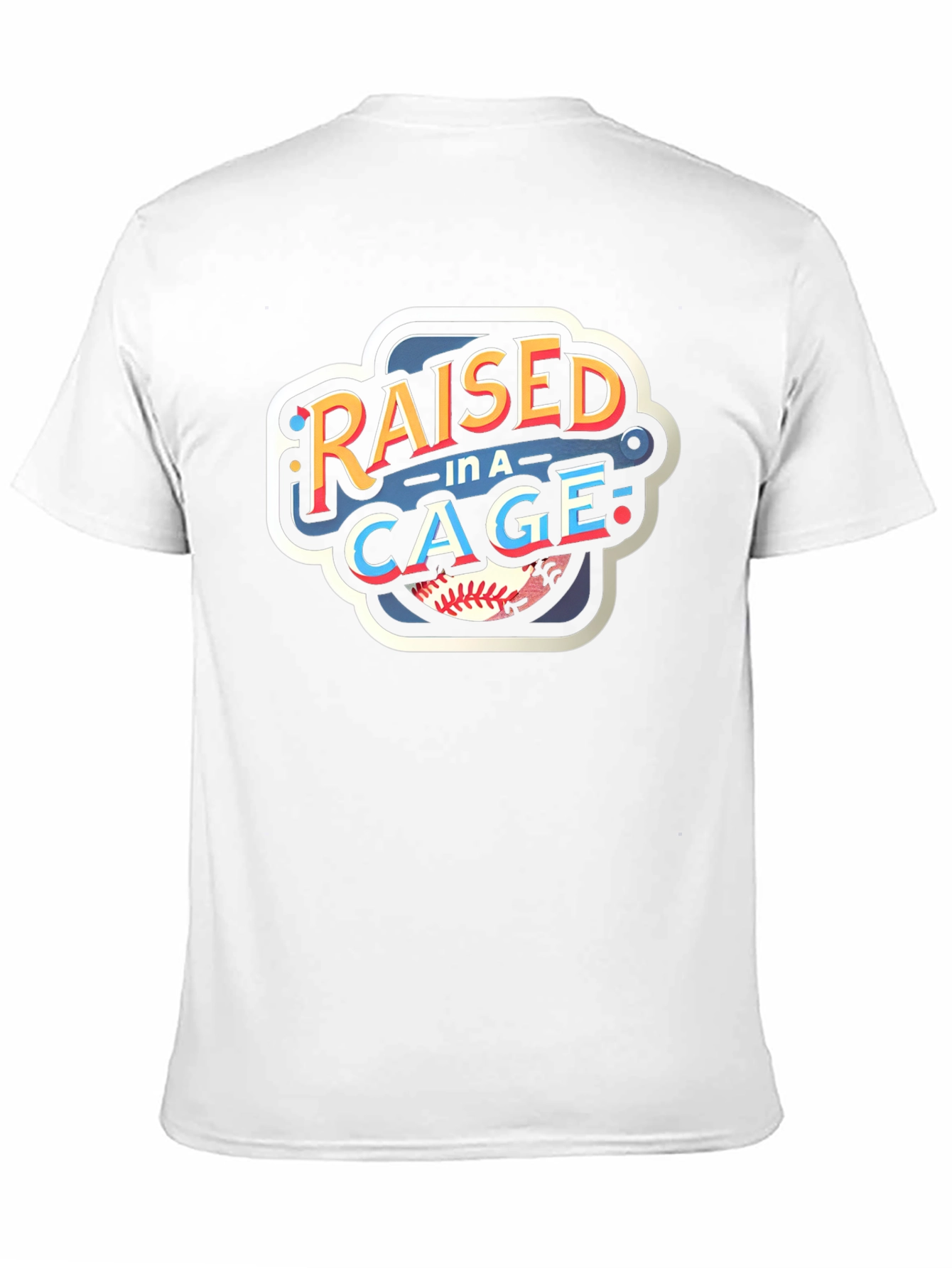 Raised in a Cage Baseball T-Shirt