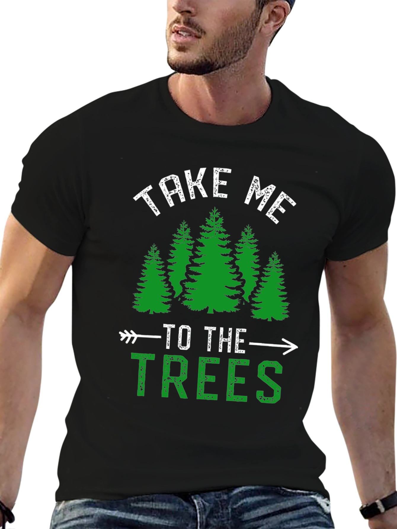 Take Me To The Trees Graphic Tee - Black