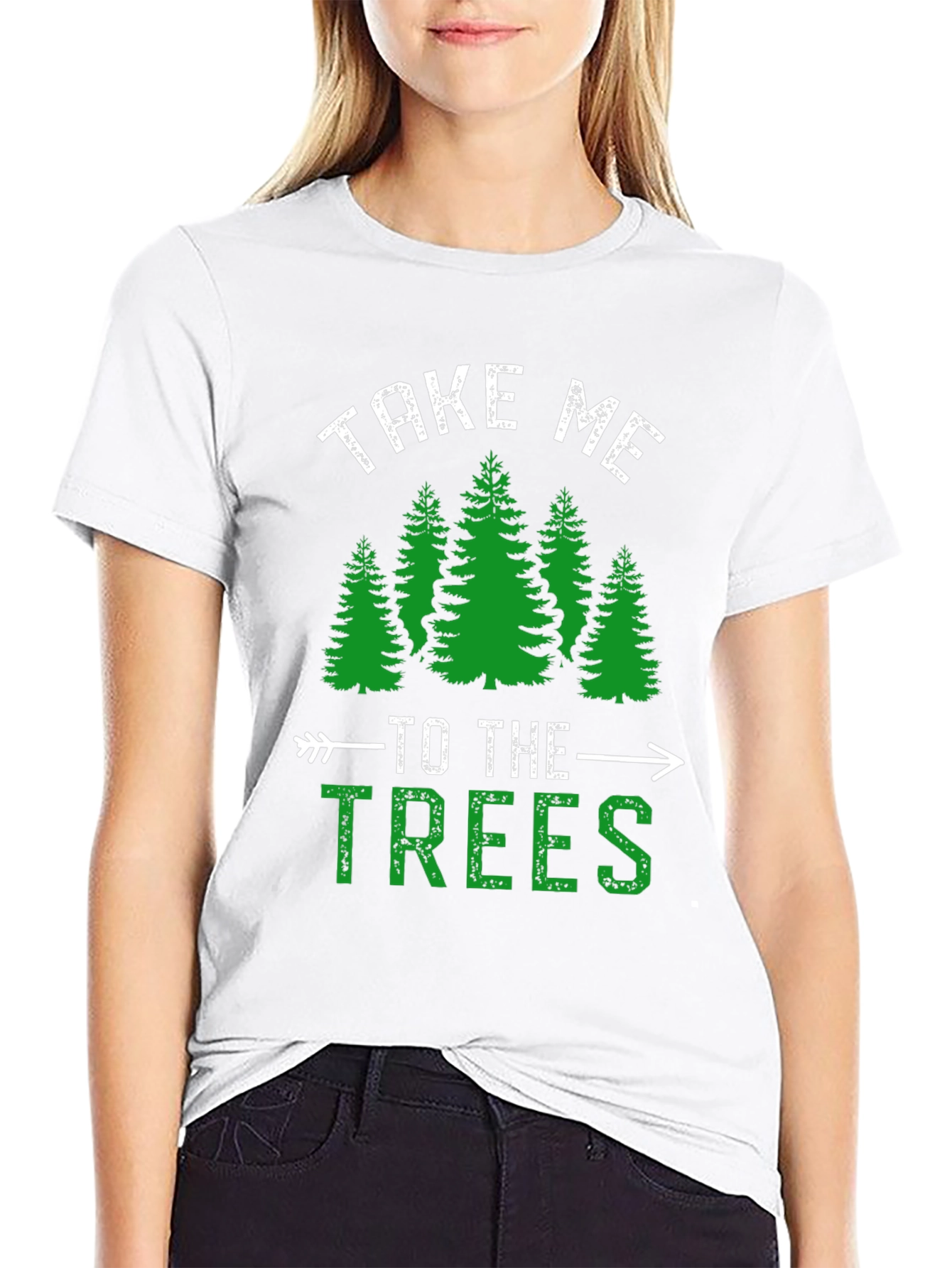 Take Me To The Trees Graphic Tee - Black