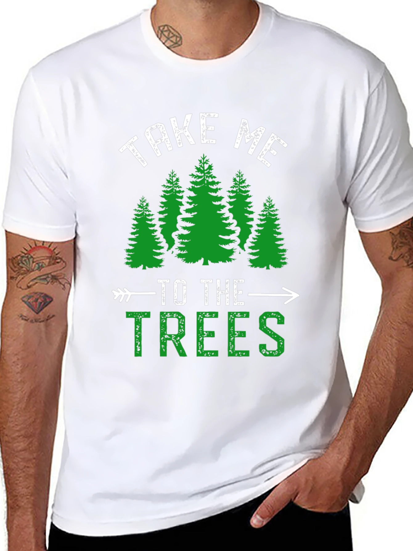 Take Me To The Trees Graphic Tee - Black