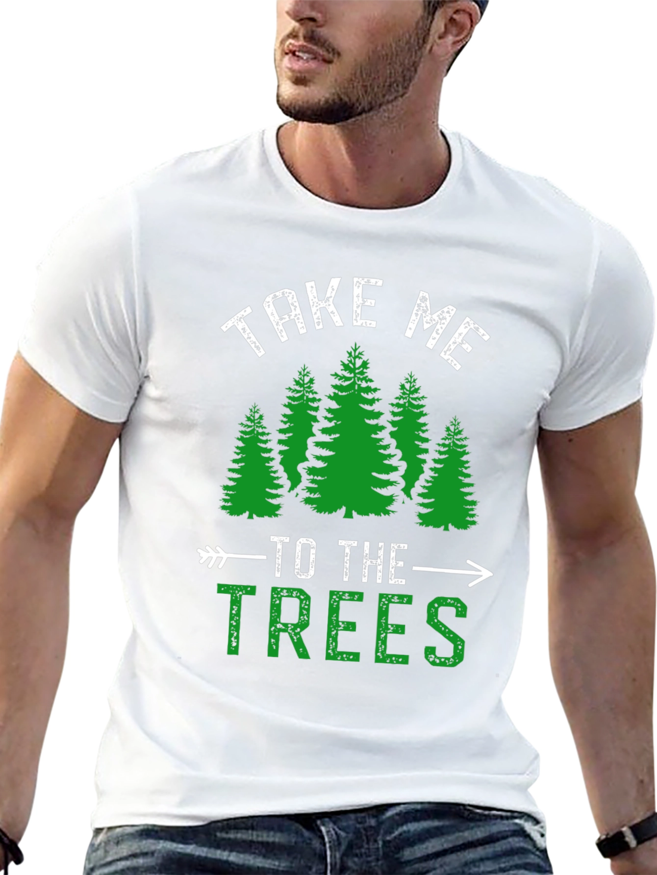 Take Me To The Trees Graphic Tee - Black