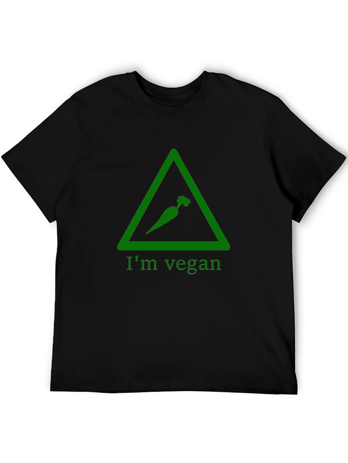 Im Vegan T-Shirt - Green Carrot Triangle