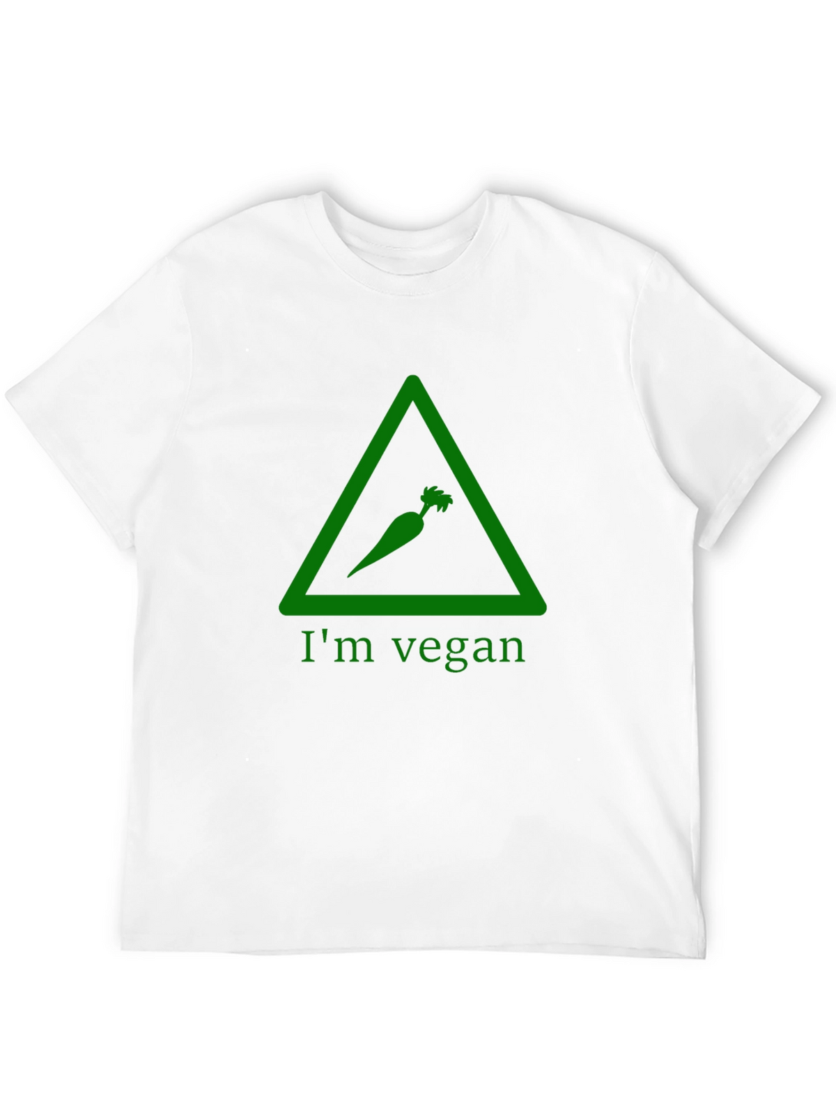 Im Vegan T-Shirt - Green Carrot Triangle