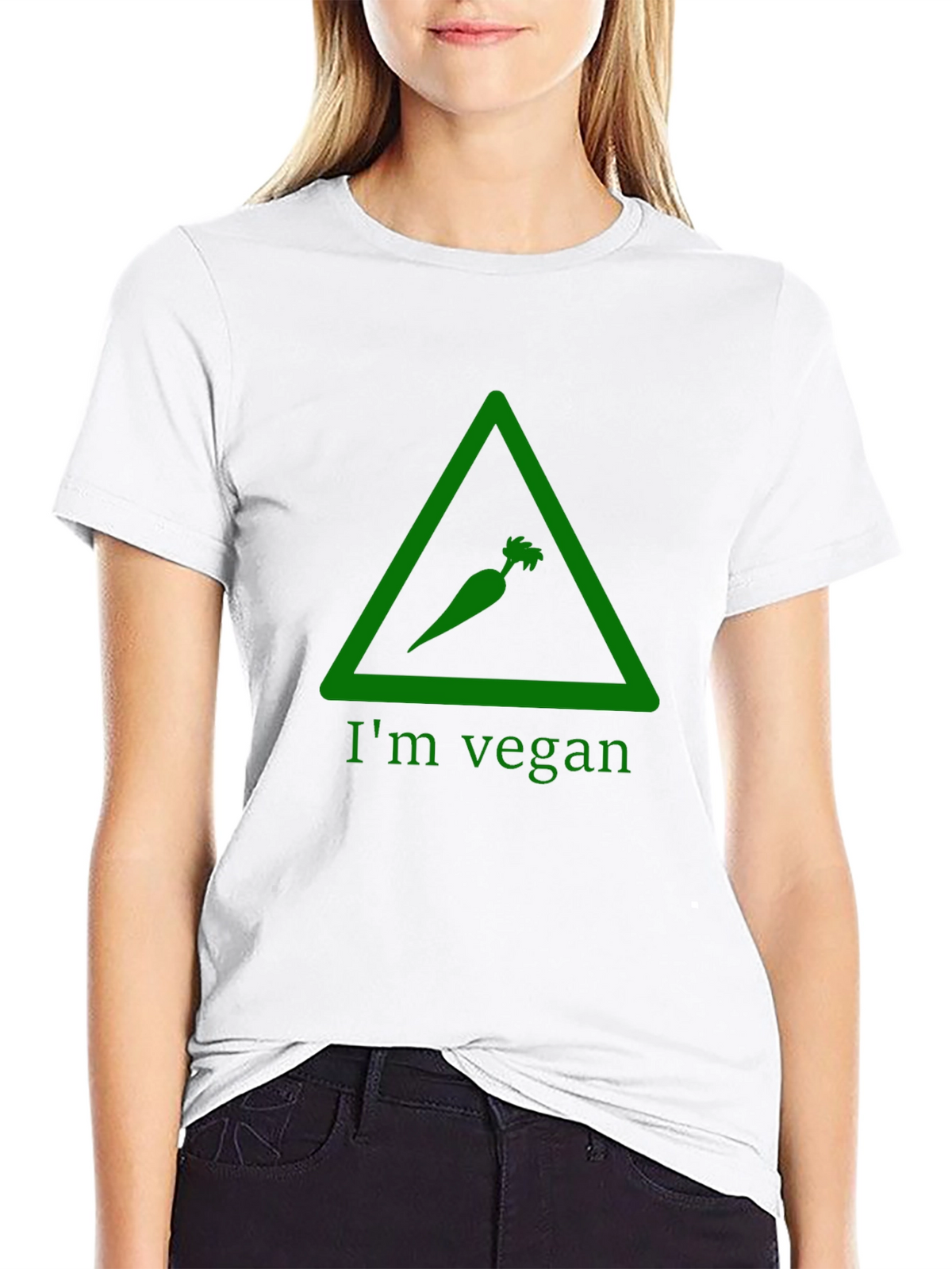 Im Vegan T-Shirt - Green Carrot Triangle