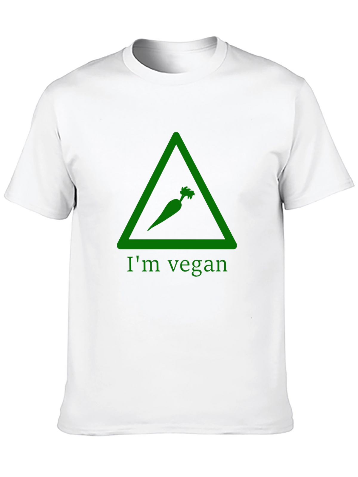 Im Vegan T-Shirt - Green Carrot Triangle