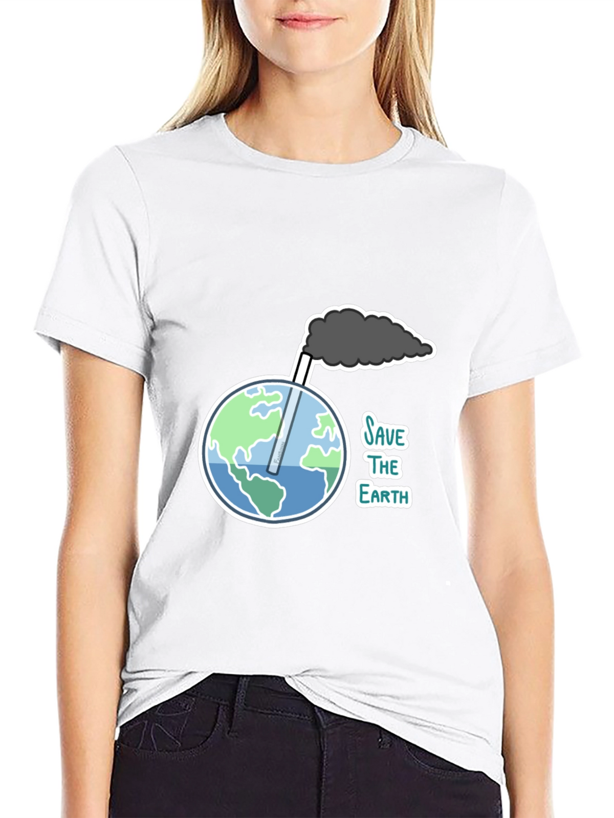 Save the Earth Graphic Tee - Black