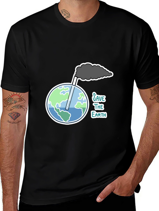Save the Earth Graphic Tee - Black