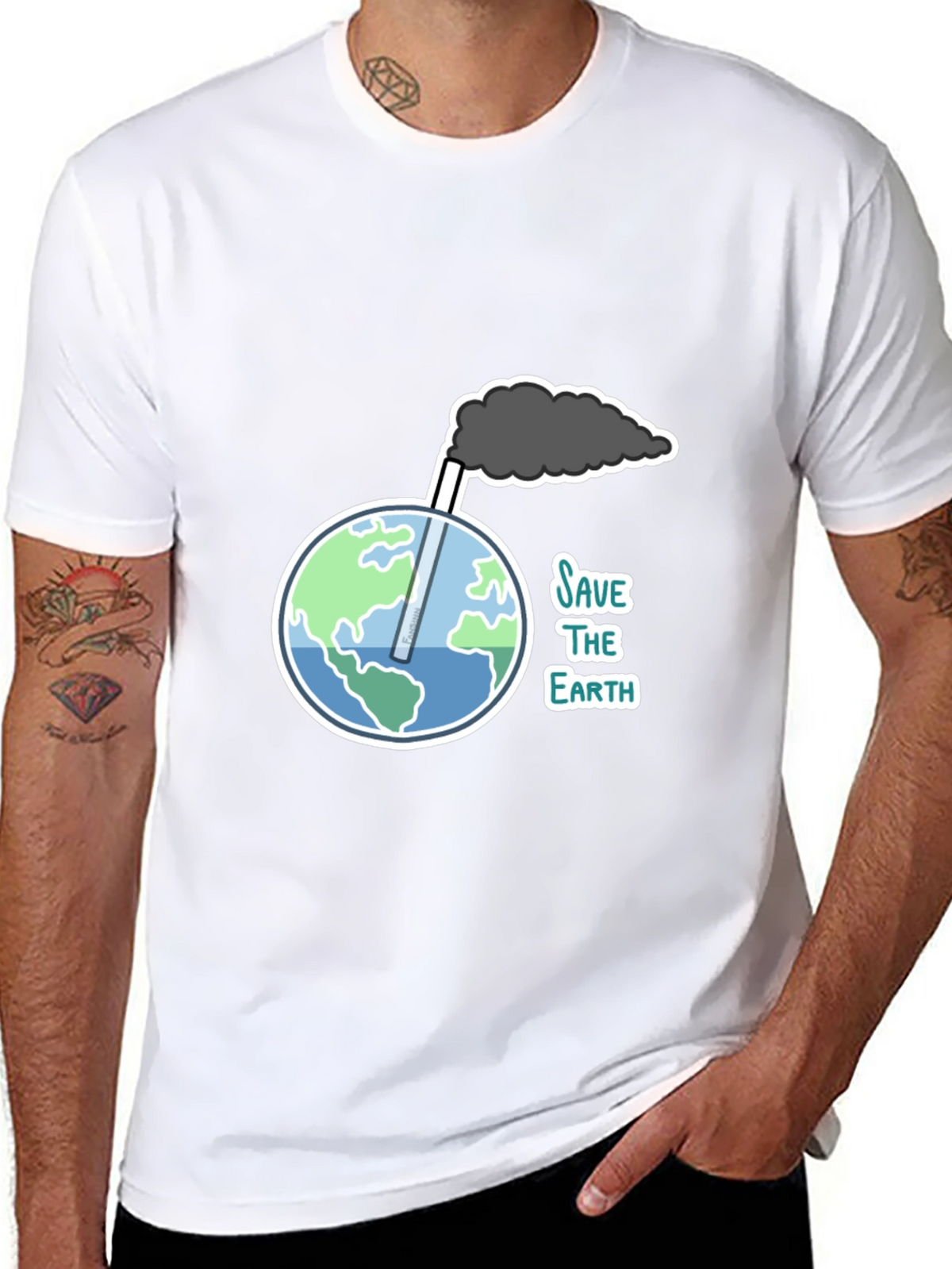 Save the Earth Graphic Tee - Black