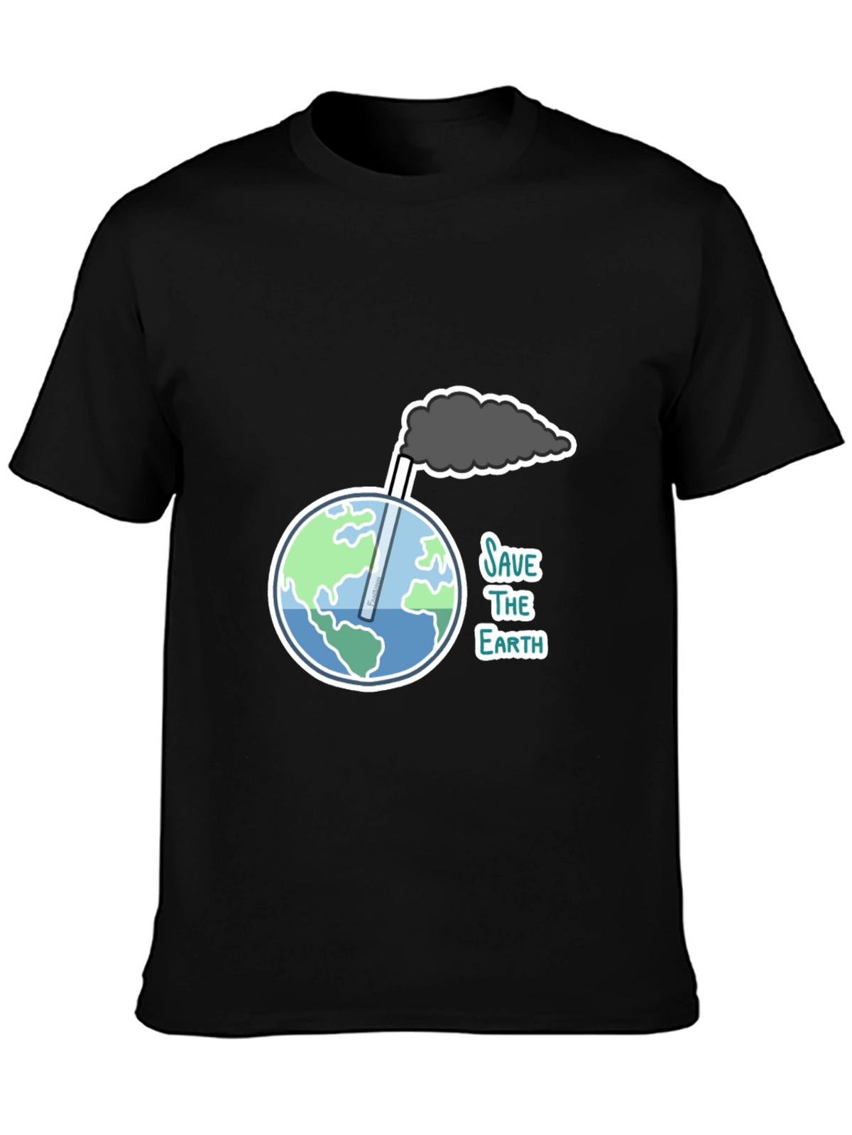 Save the Earth Graphic Tee - Black