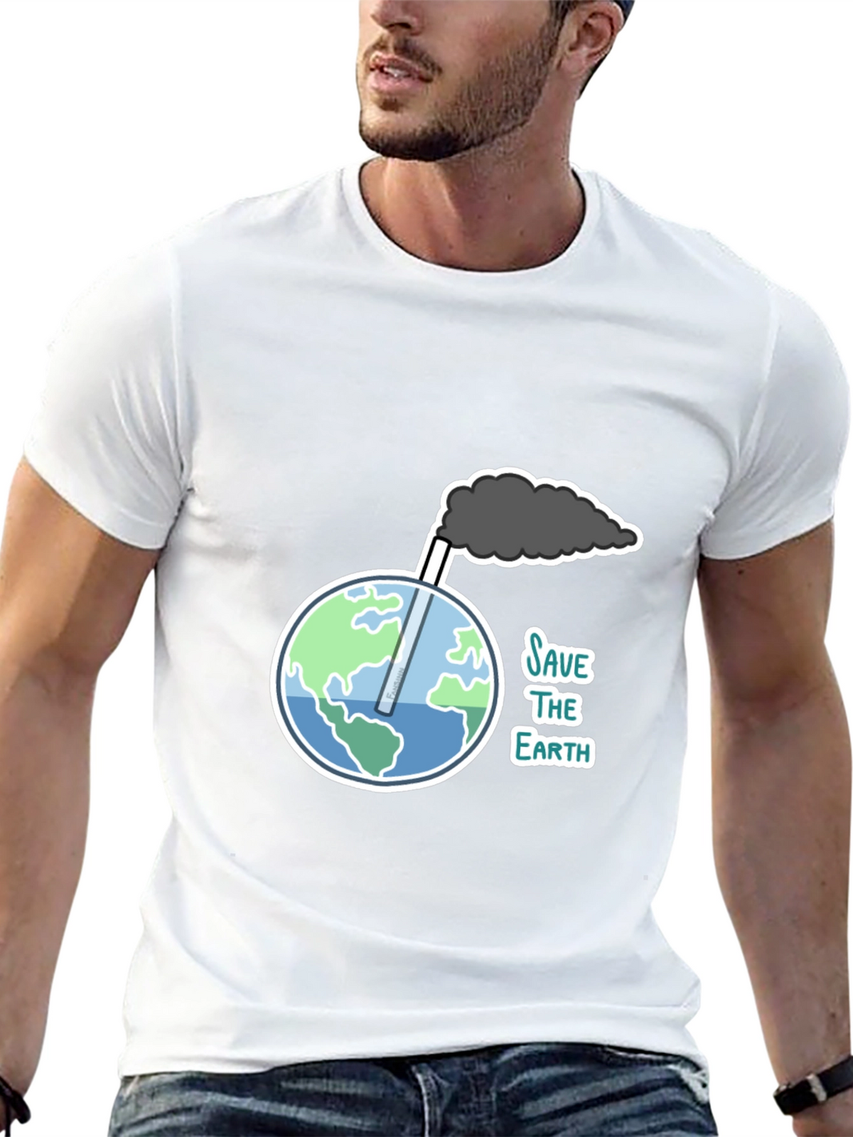 Save the Earth Graphic Tee - Black