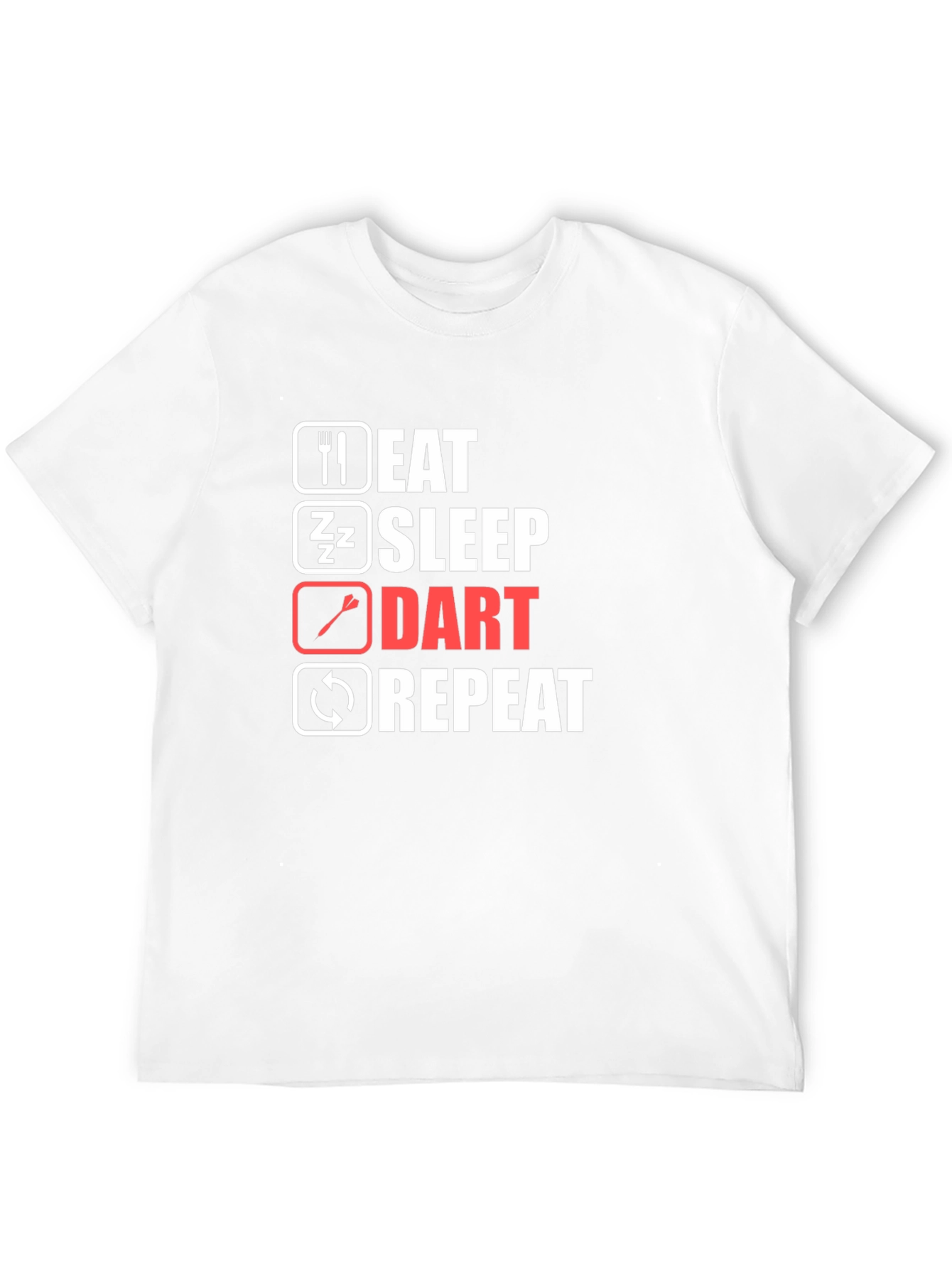 Eat Sleep Dart Repeat Black T-Shirt