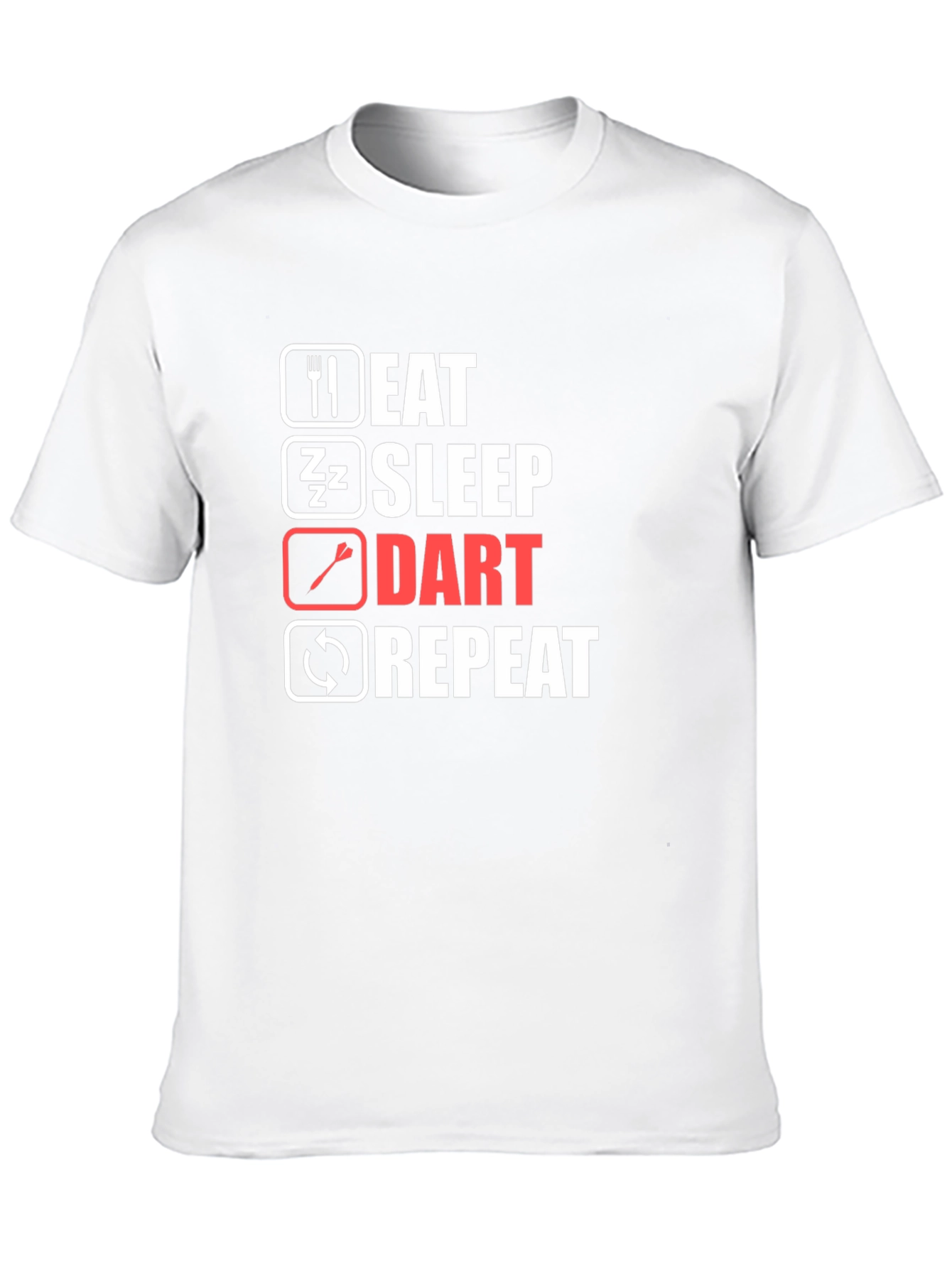 Eat Sleep Dart Repeat Black T-Shirt