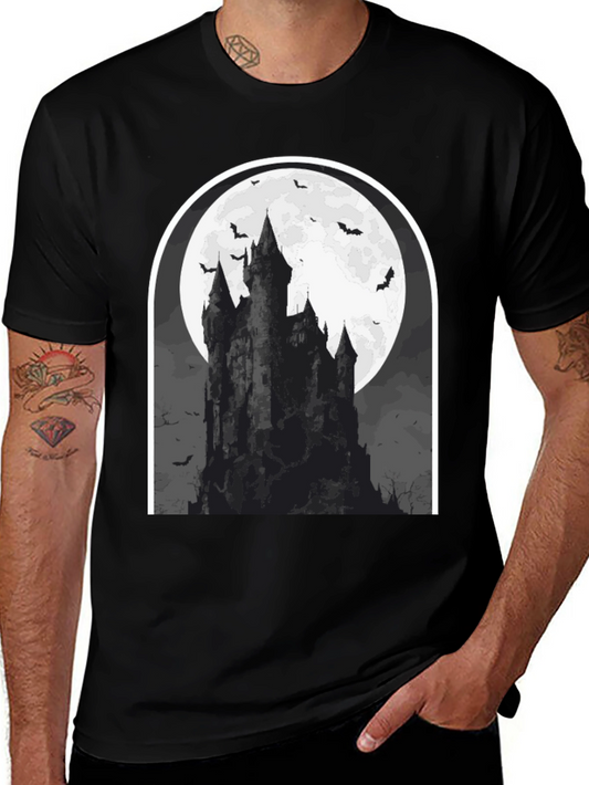 Spooky Castle Graphic T-Shirt