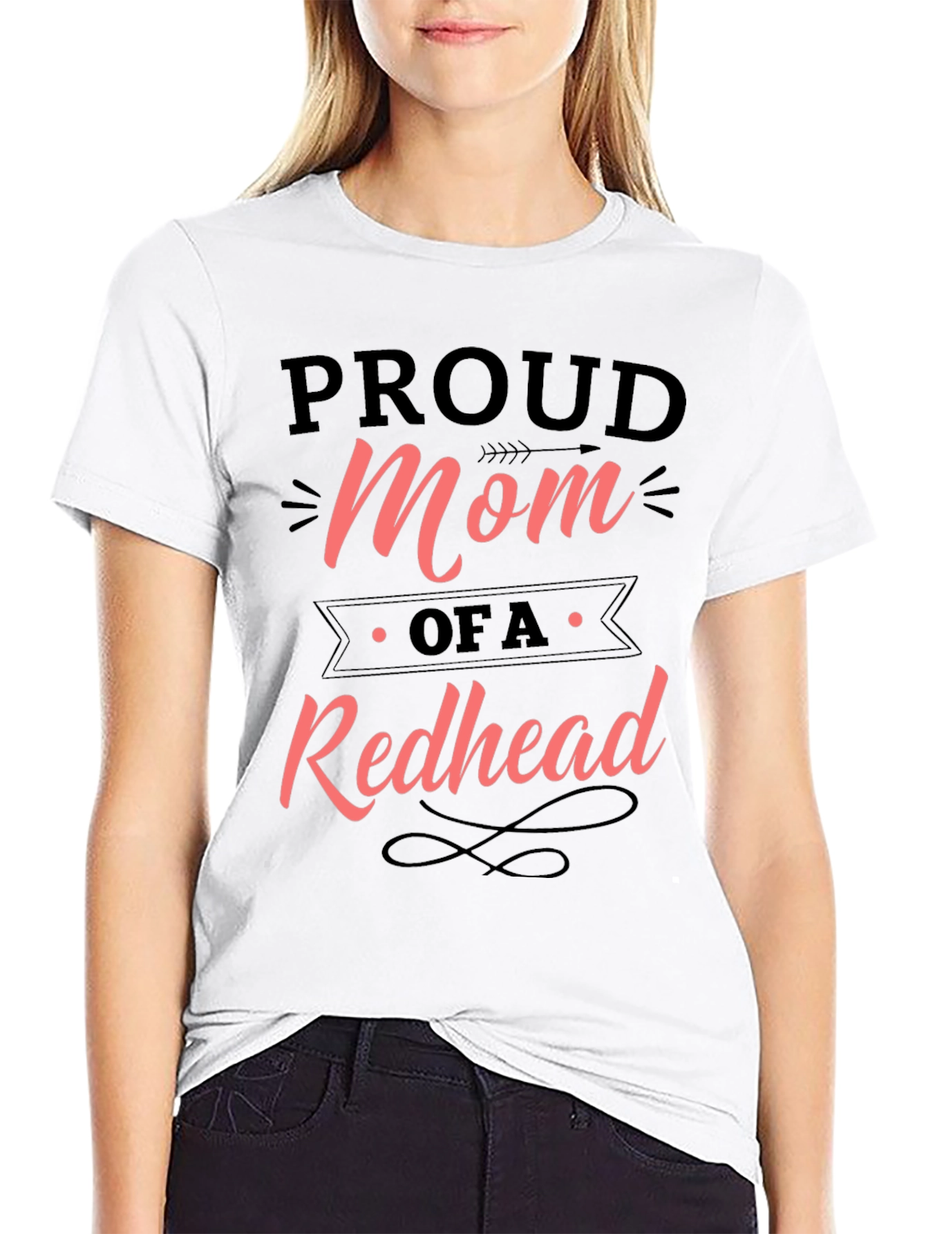 Proud Mom of a Redhead - Black T-Shirt