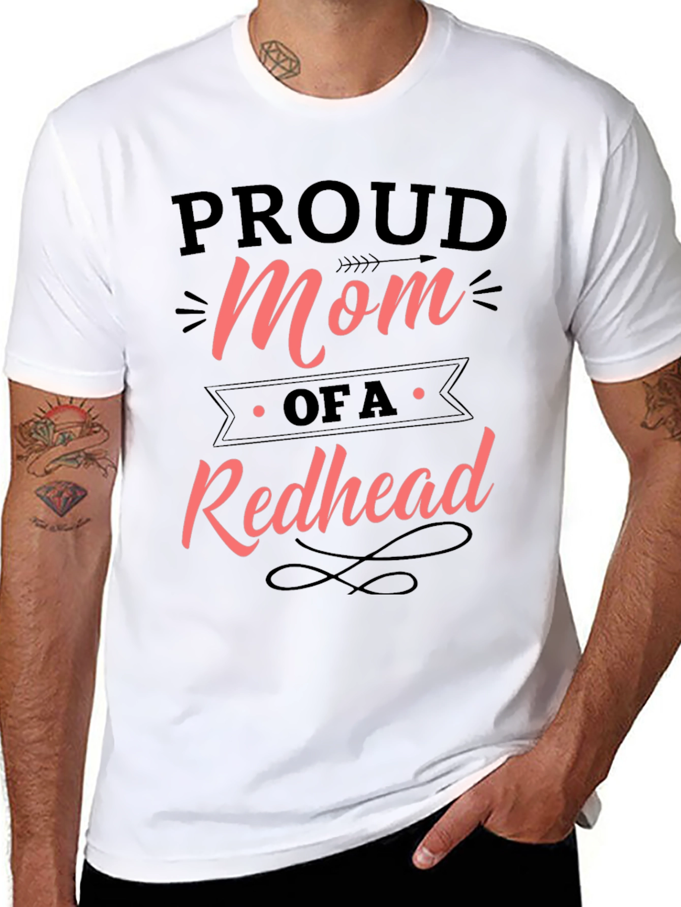 Proud Mom of a Redhead - Black T-Shirt