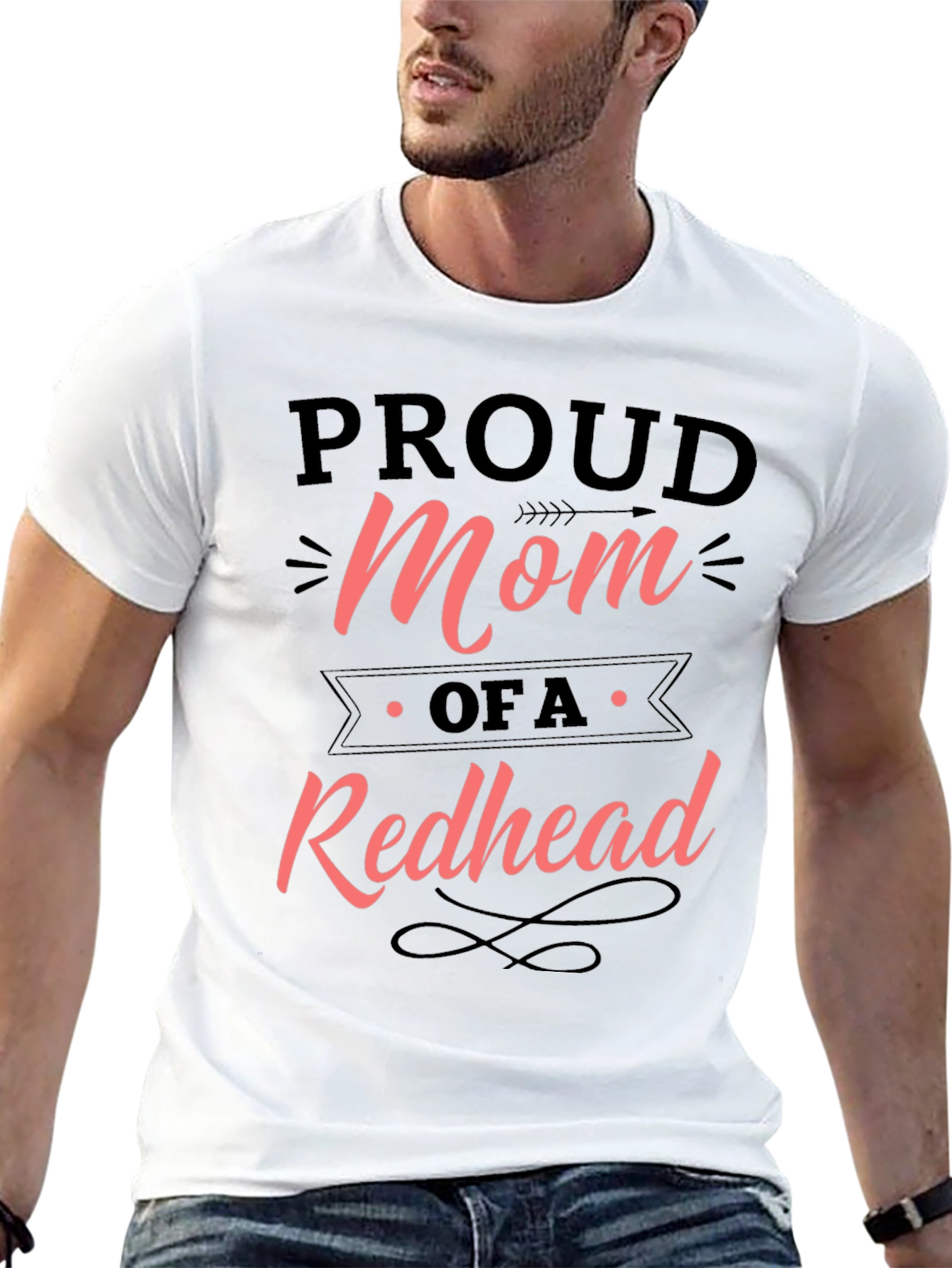 Proud Mom of a Redhead - Black T-Shirt