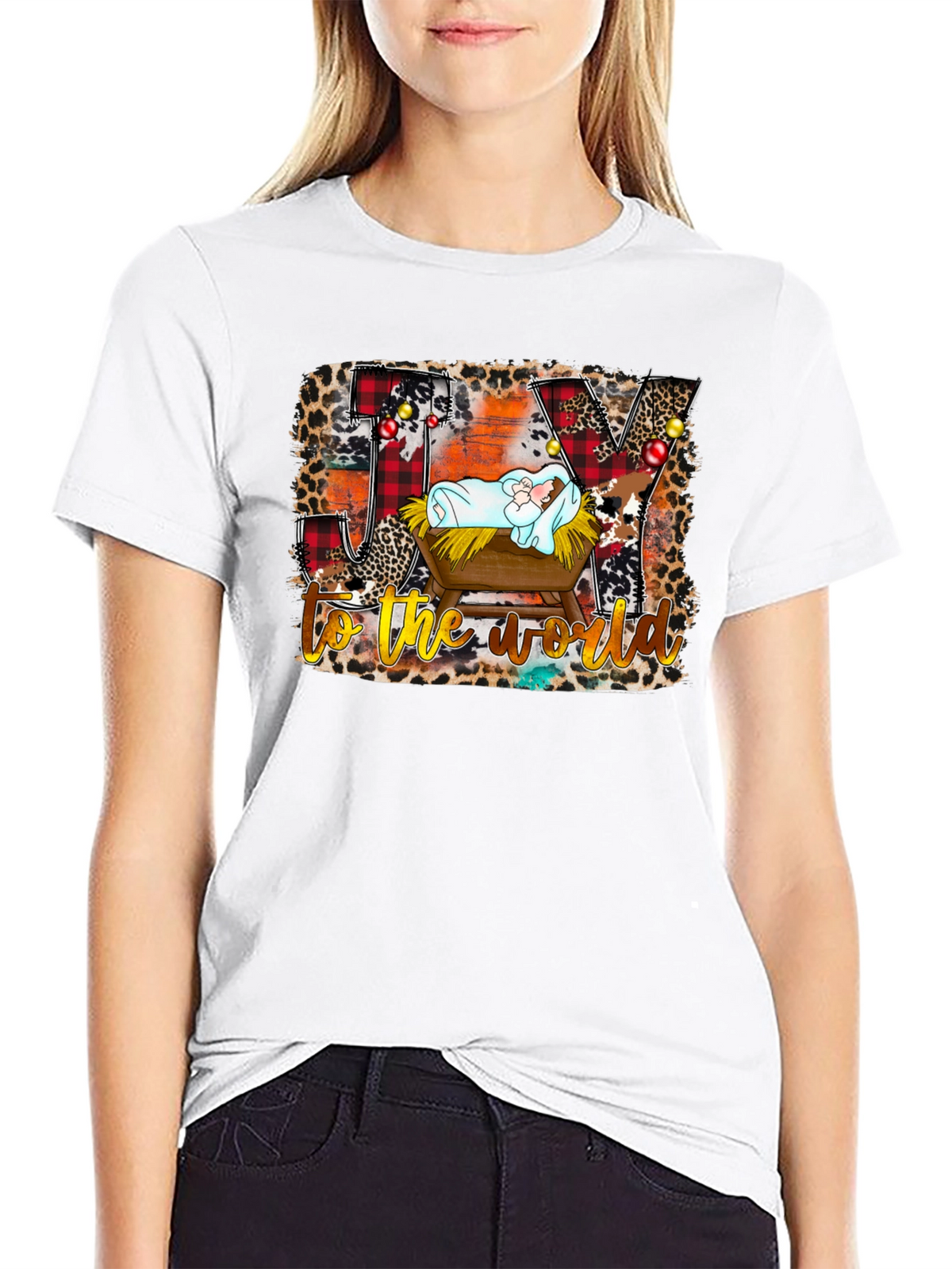 Joy to the World Nativity Christmas T-Shirt
