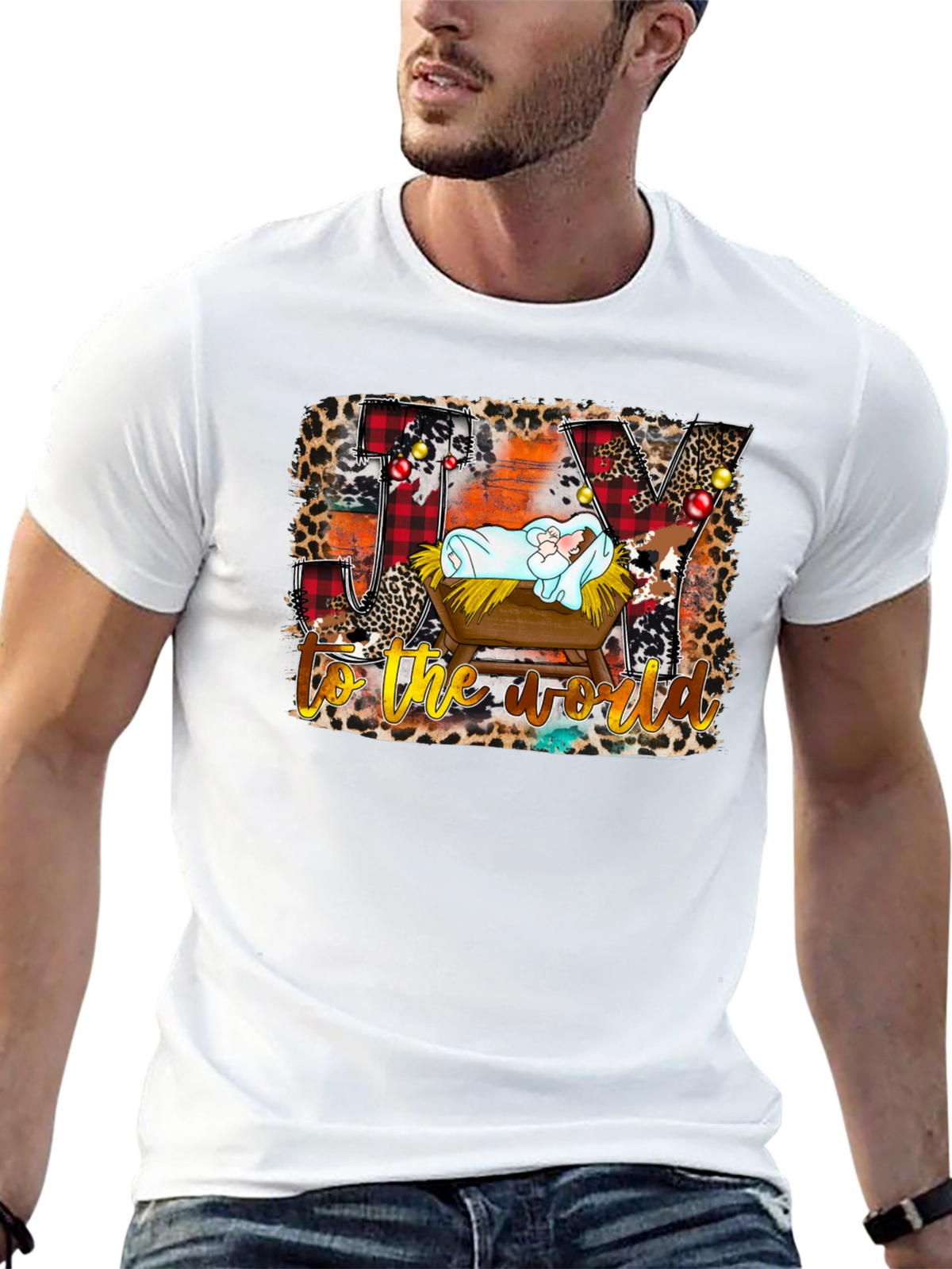 Joy to the World Nativity Christmas T-Shirt
