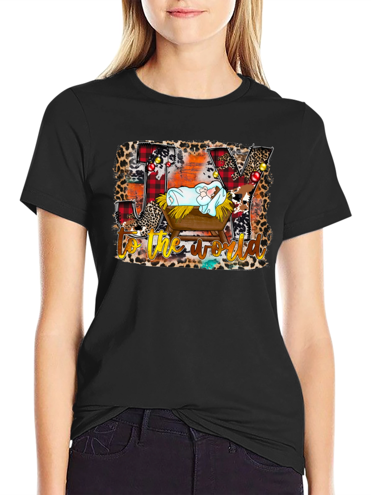 Joy to the World Nativity Christmas T-Shirt