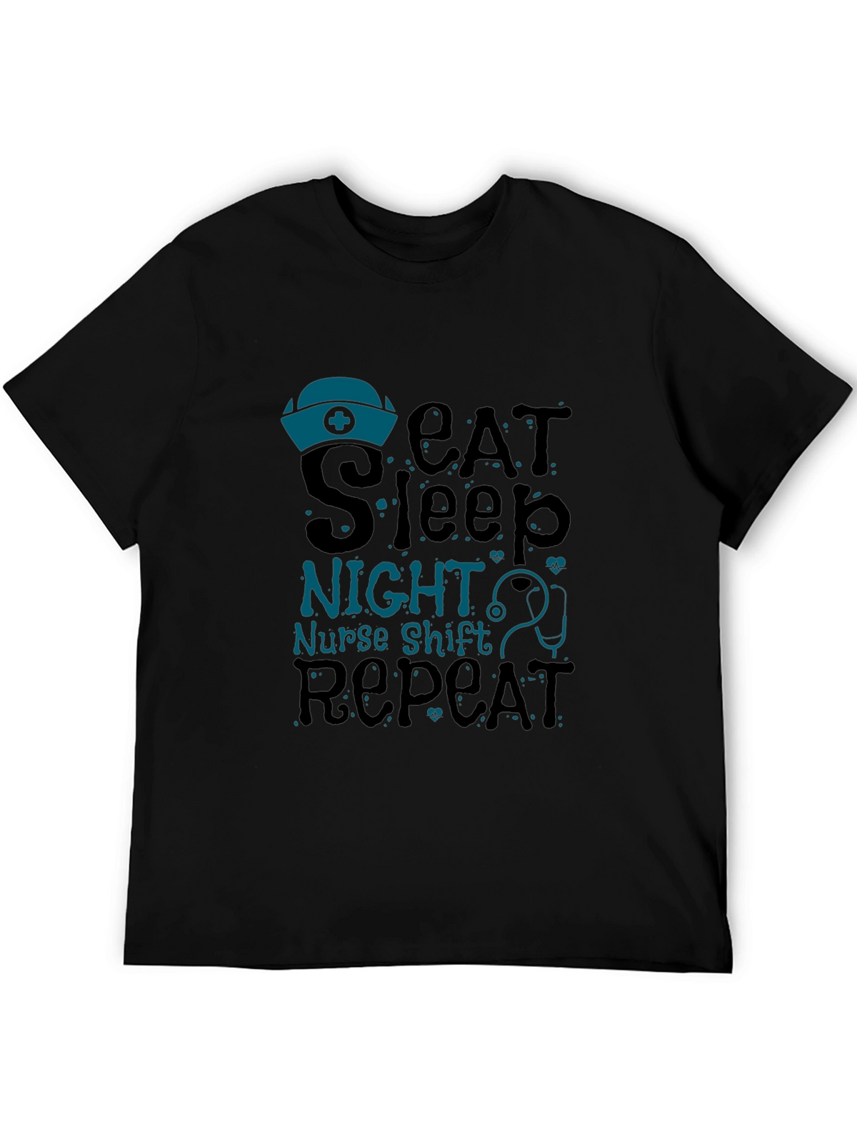Nurse Night Shift T-Shirt - Eat Sleep Repeat