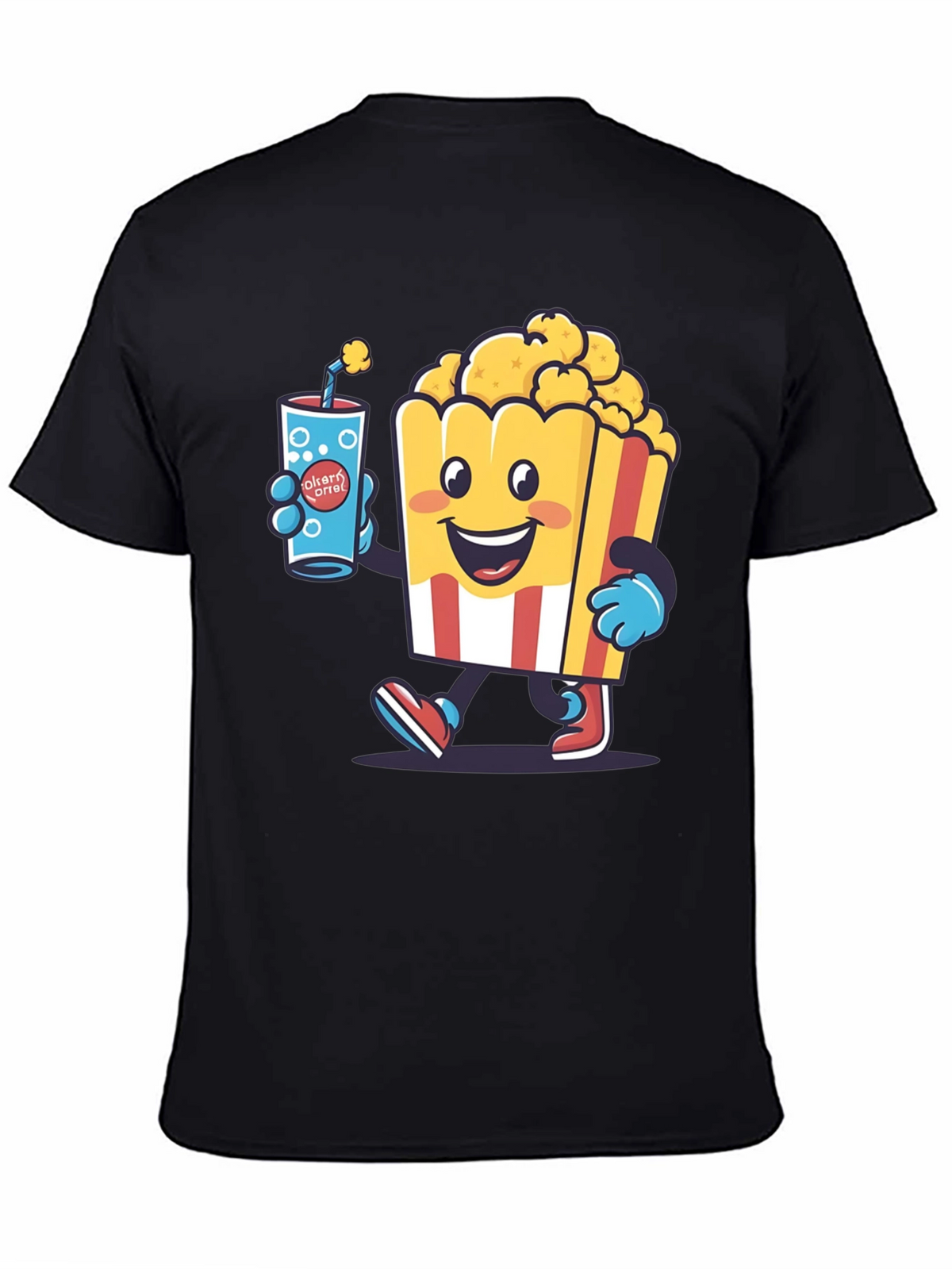 Cartoon Popcorn & Drink T-Shirt
