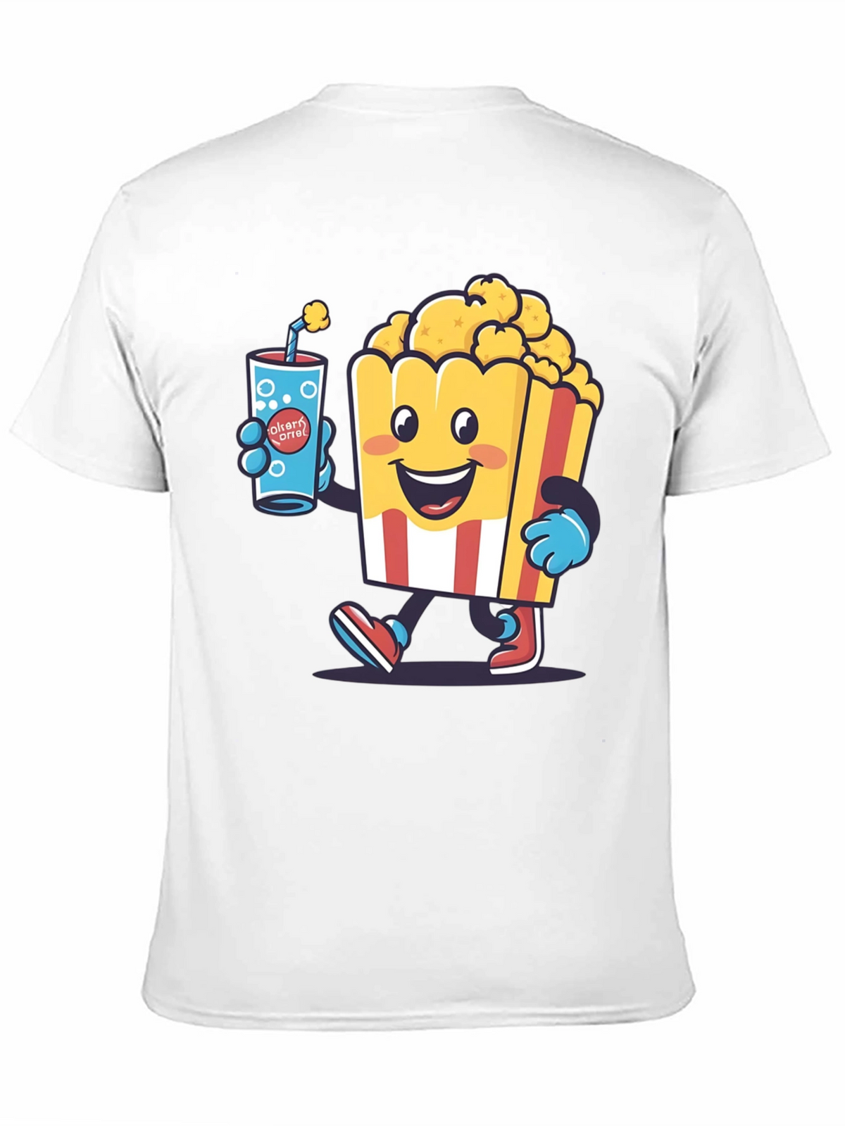 Cartoon Popcorn & Drink T-Shirt
