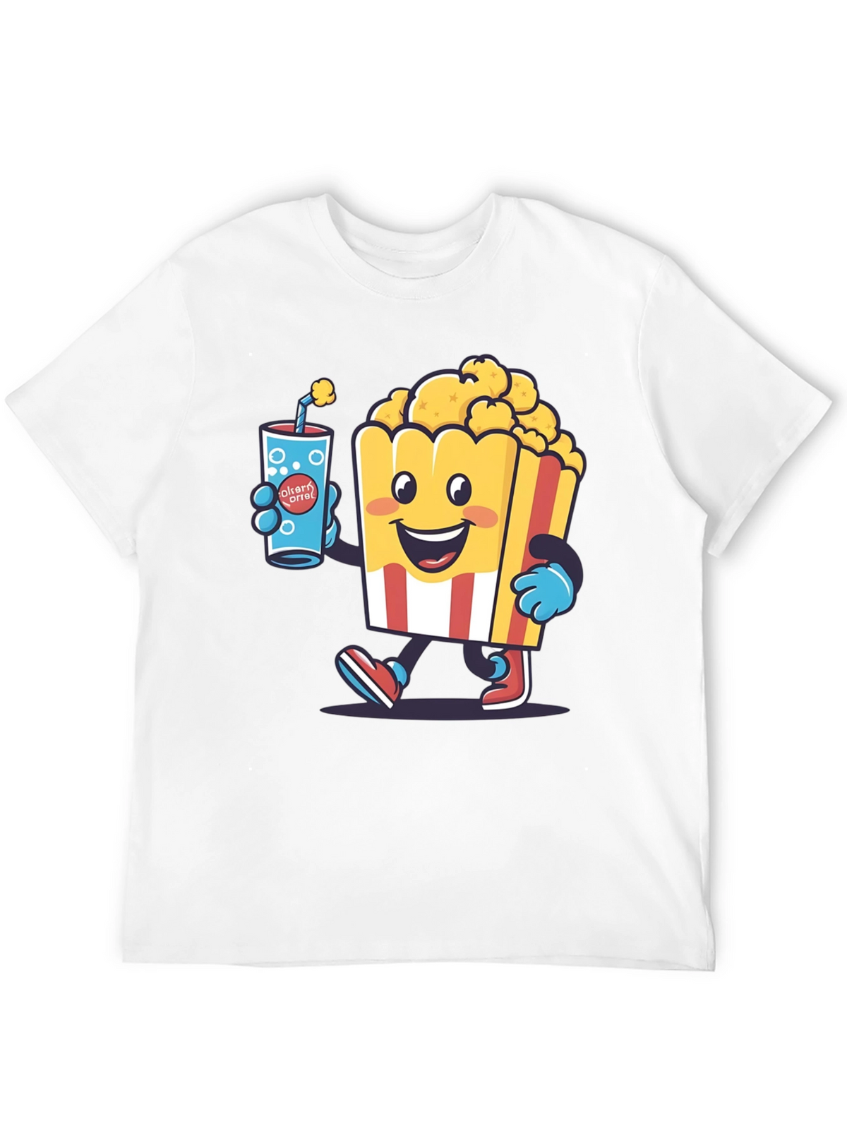Cartoon Popcorn & Drink T-Shirt