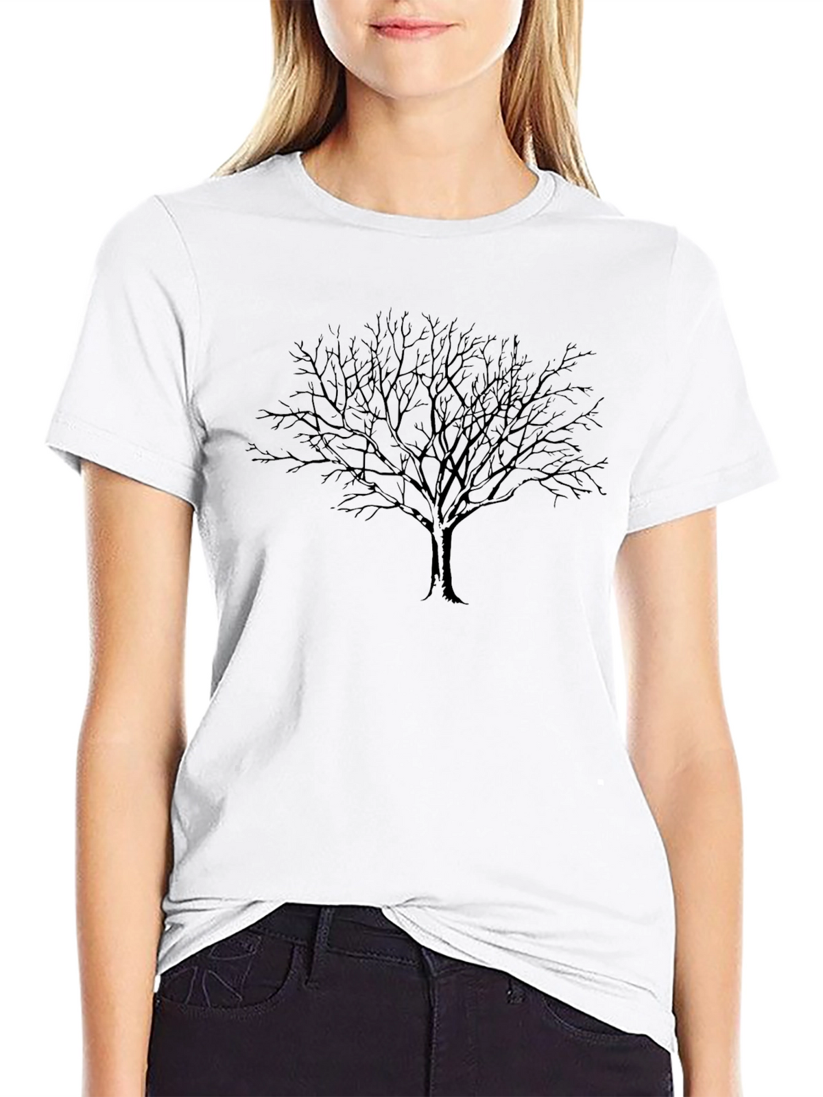 Mens Black Tree Graphic Tee