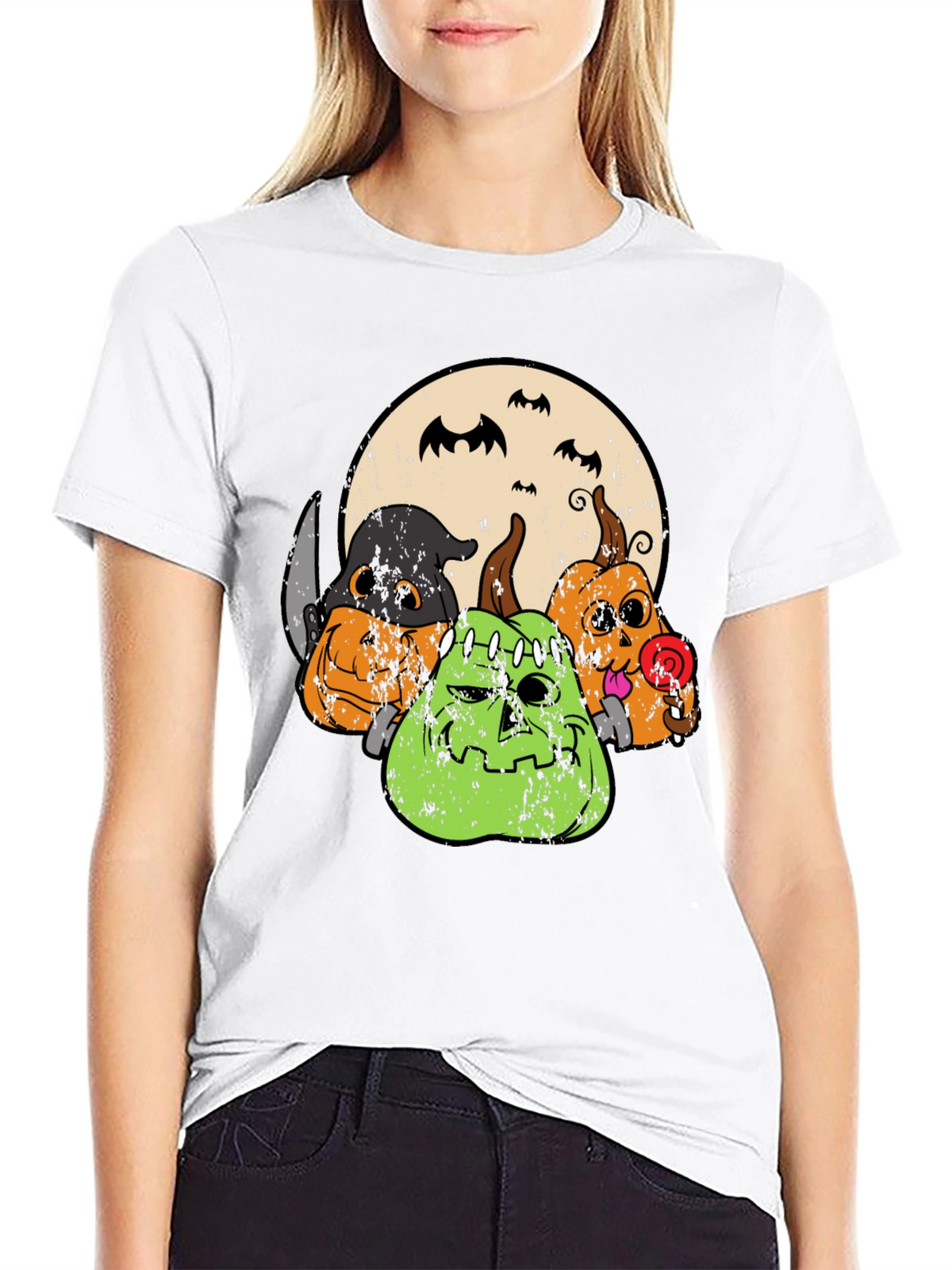Halloween Pumpkin Graphic Tee - Spooky Season Shirt