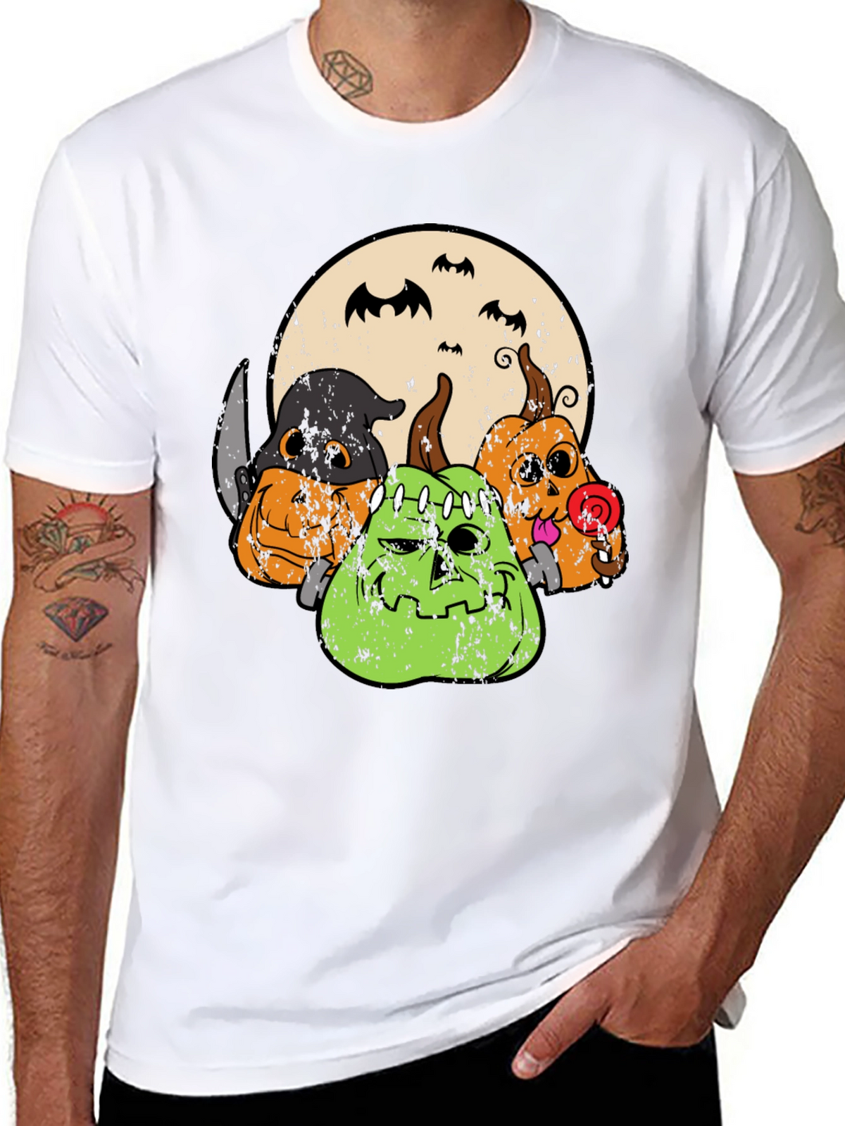 Halloween Pumpkin Graphic Tee - Spooky Season Shirt