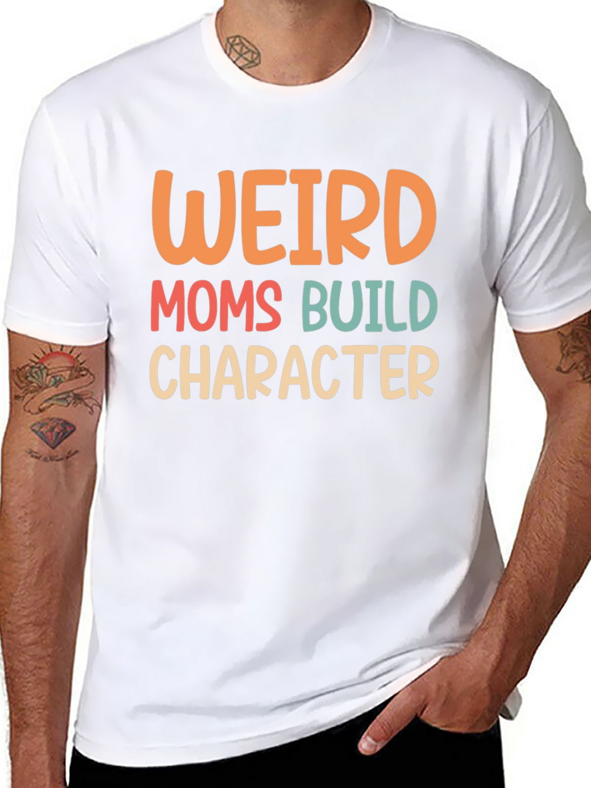 Weird Moms Build Character Graphic Tee