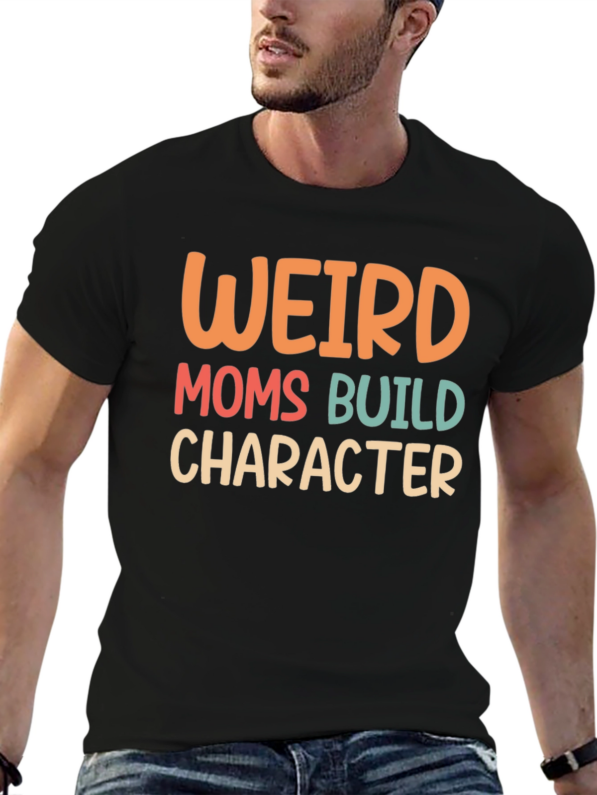Weird Moms Build Character Graphic Tee