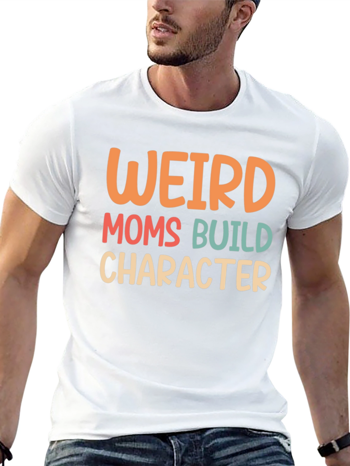Weird Moms Build Character Graphic Tee
