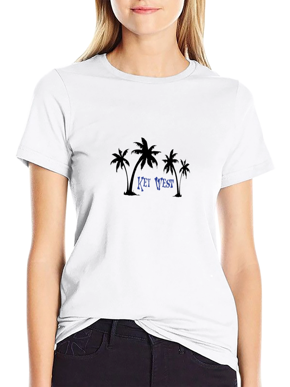 Key West Palm Tree Graphic Tee - Black