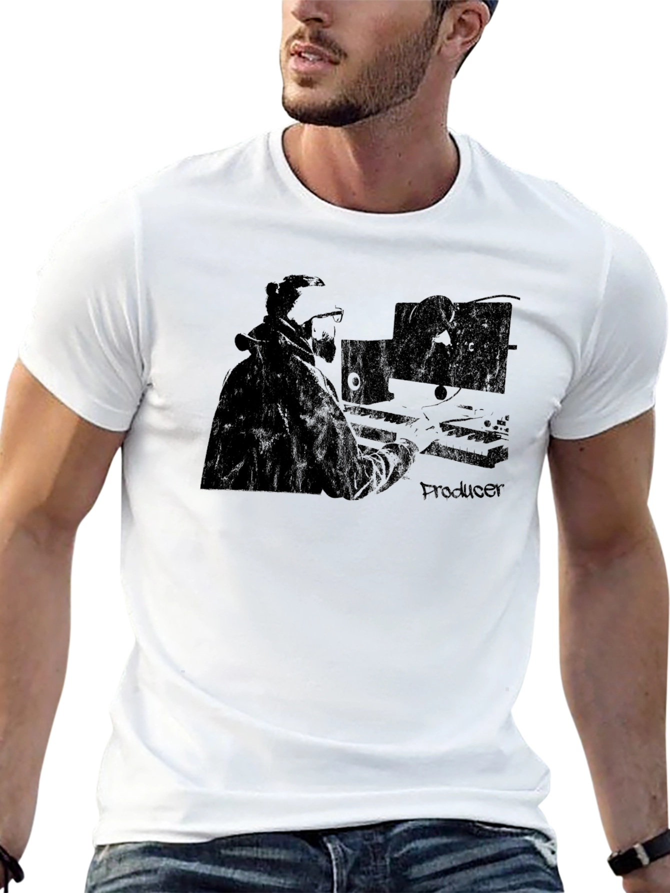 Producer Graphic T-Shirt - Black Music Studio Tee