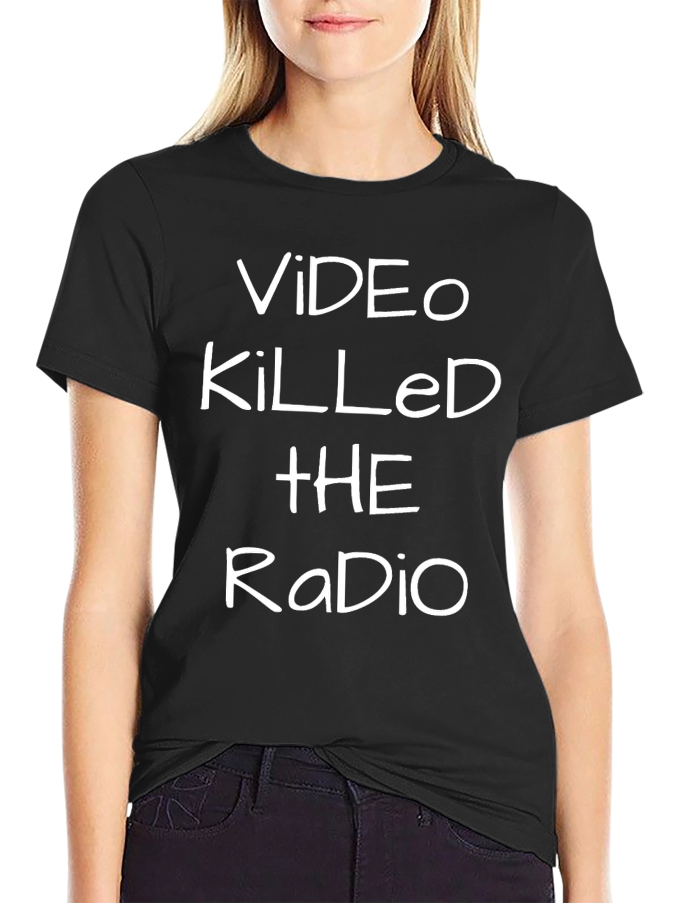 Video Killed the Radio Star Graphic Tee - Black