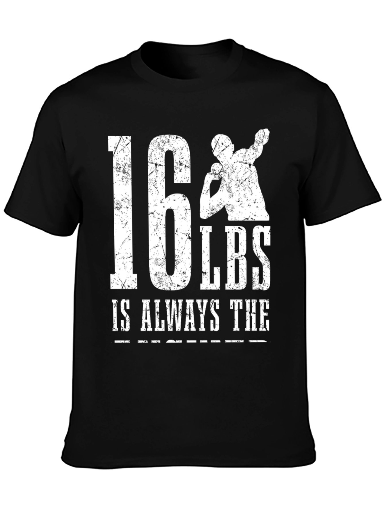 16 LBS Shot Put Graphic T-Shirt - Black
