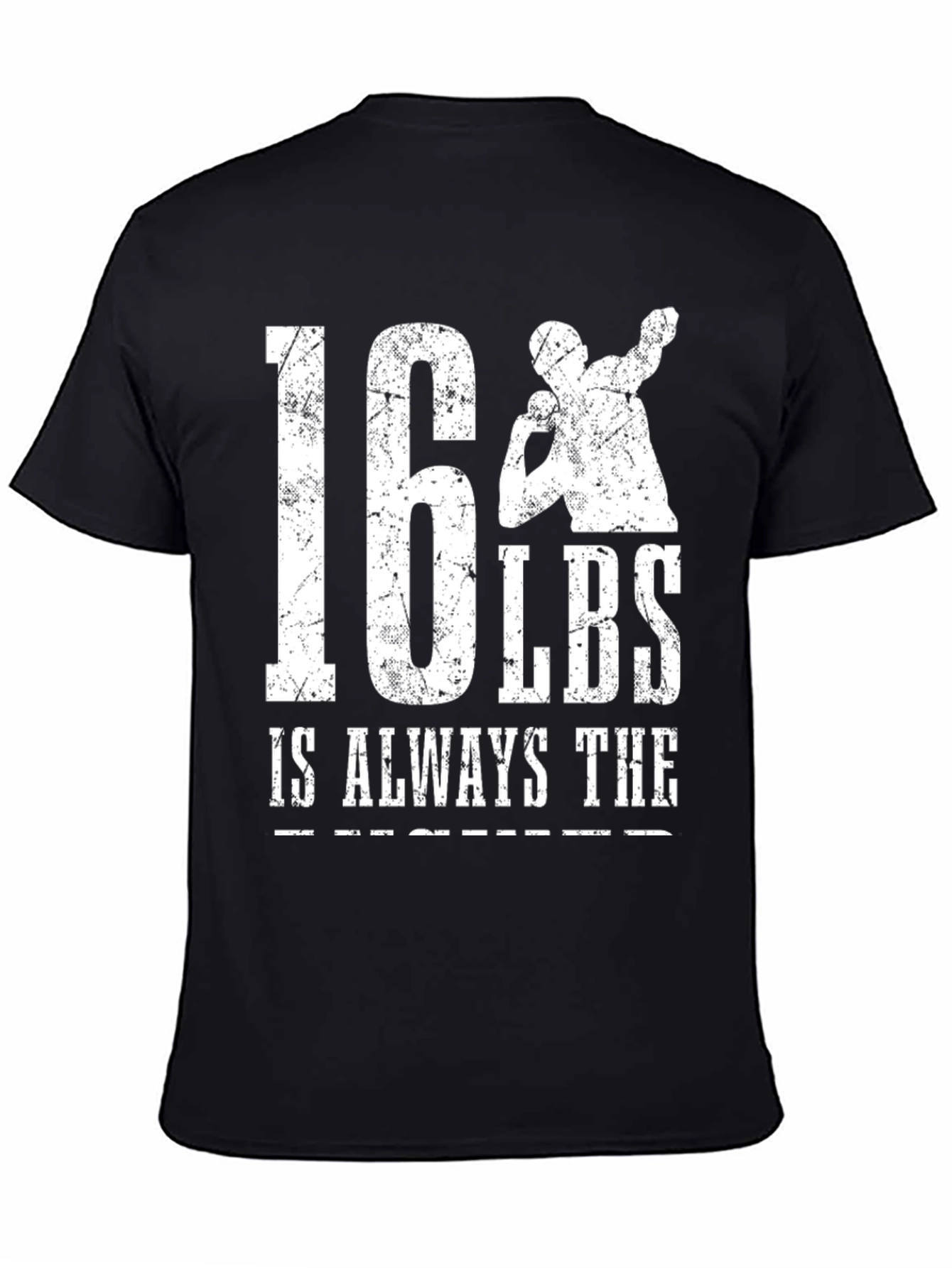 16 LBS Shot Put Graphic T-Shirt - Black