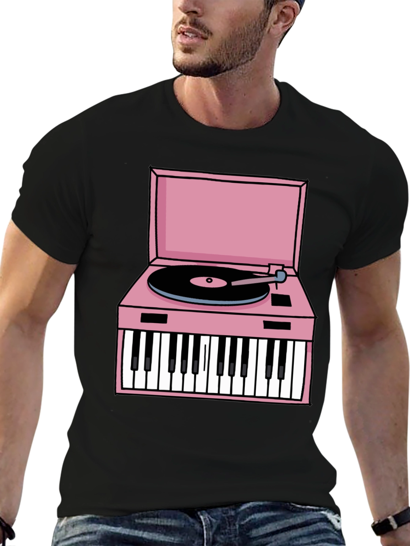 Retro Piano Turntable Graphic Tee
