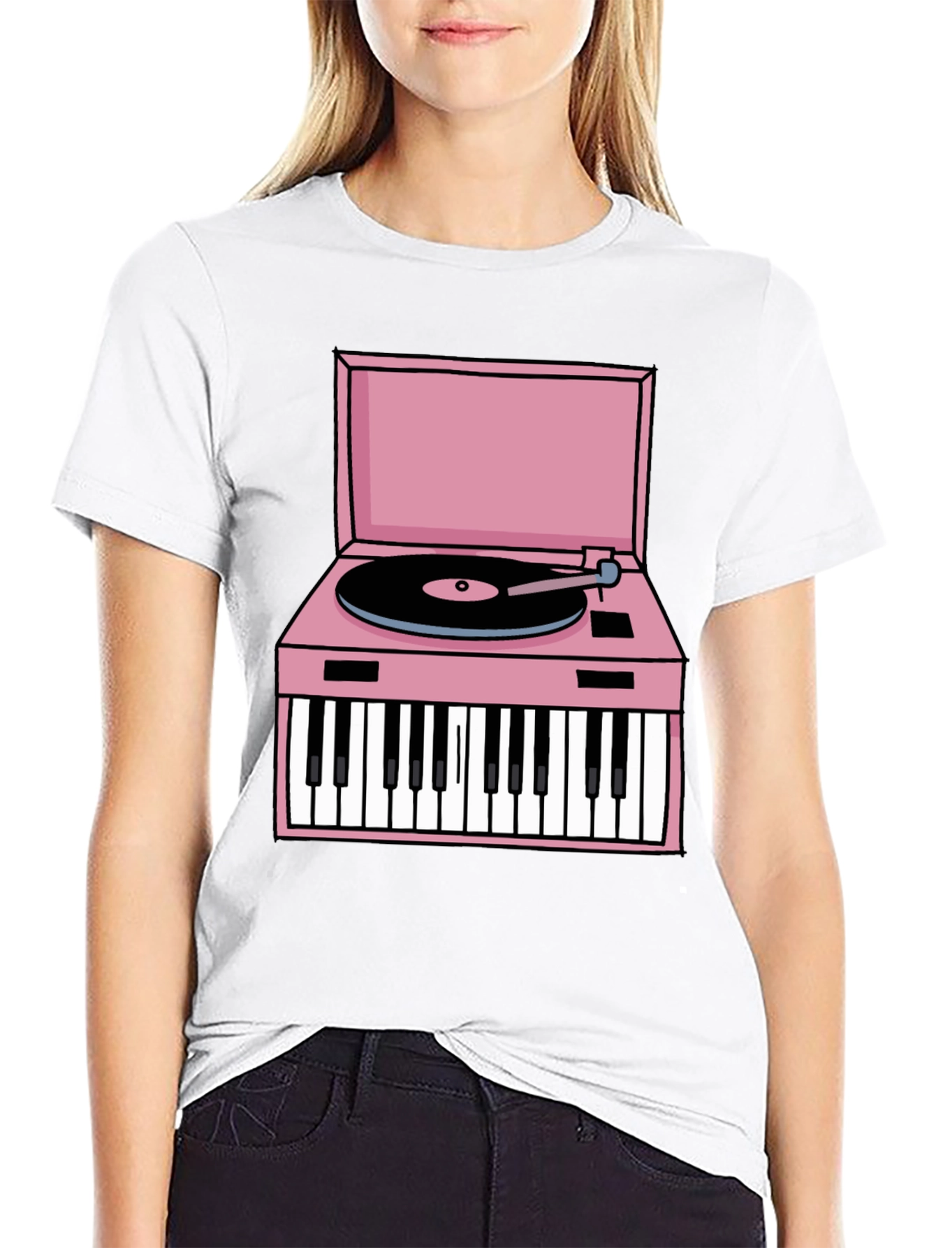 Retro Piano Turntable Graphic Tee