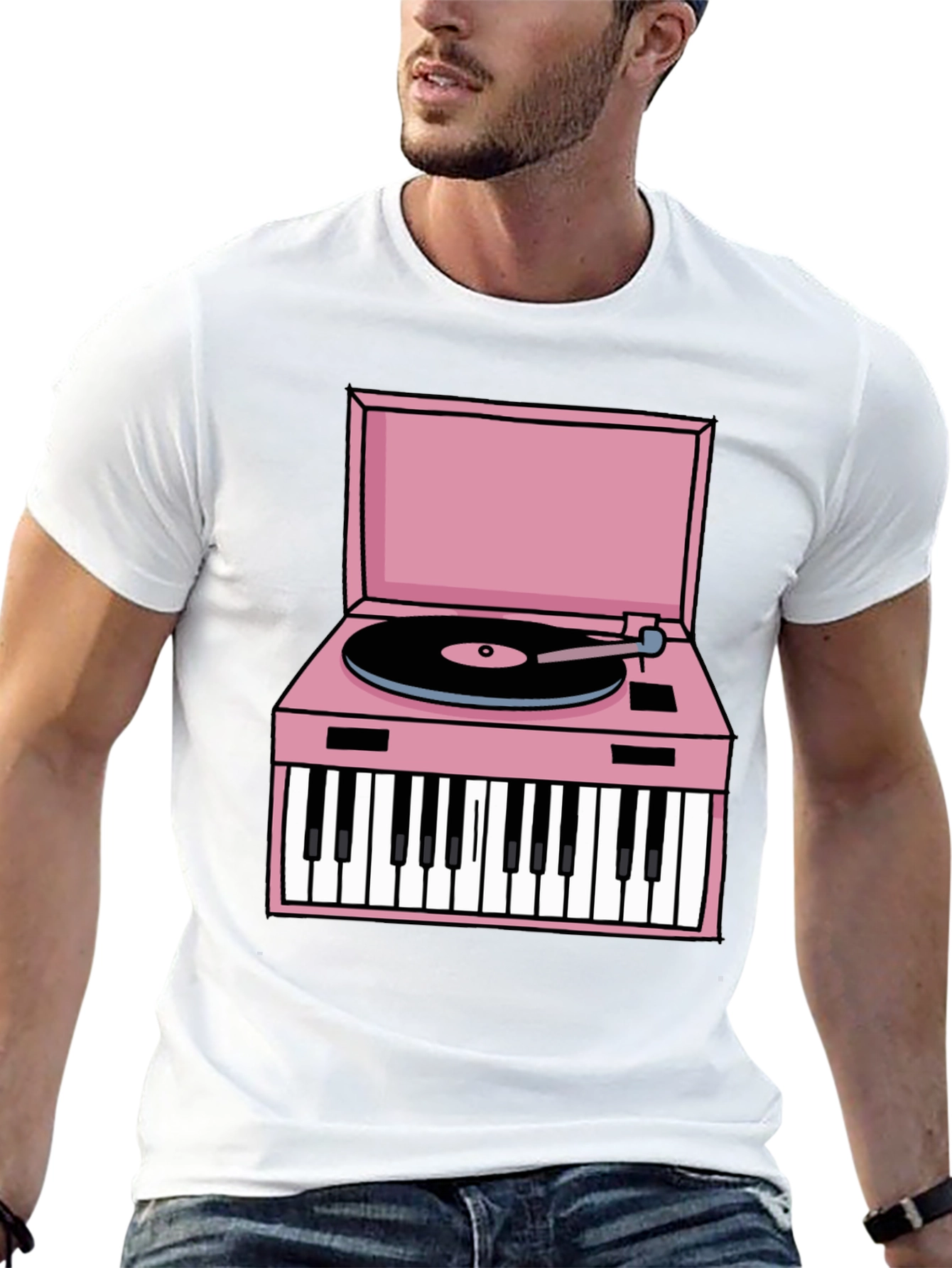 Retro Piano Turntable Graphic Tee