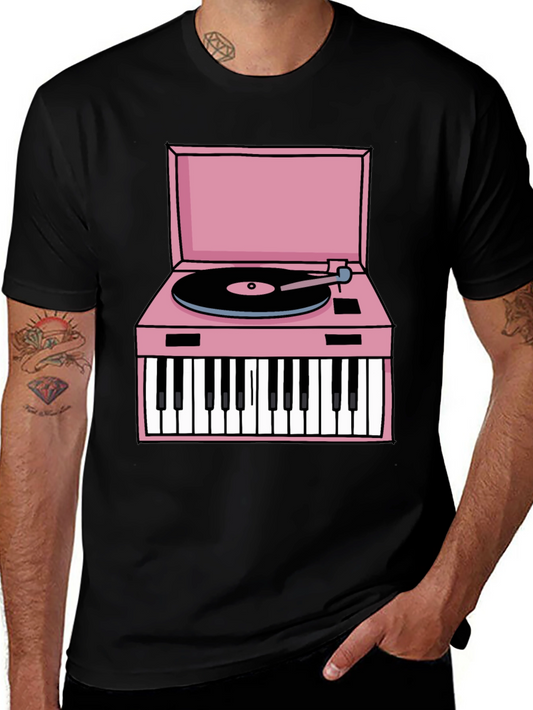 Retro Piano Turntable Graphic Tee