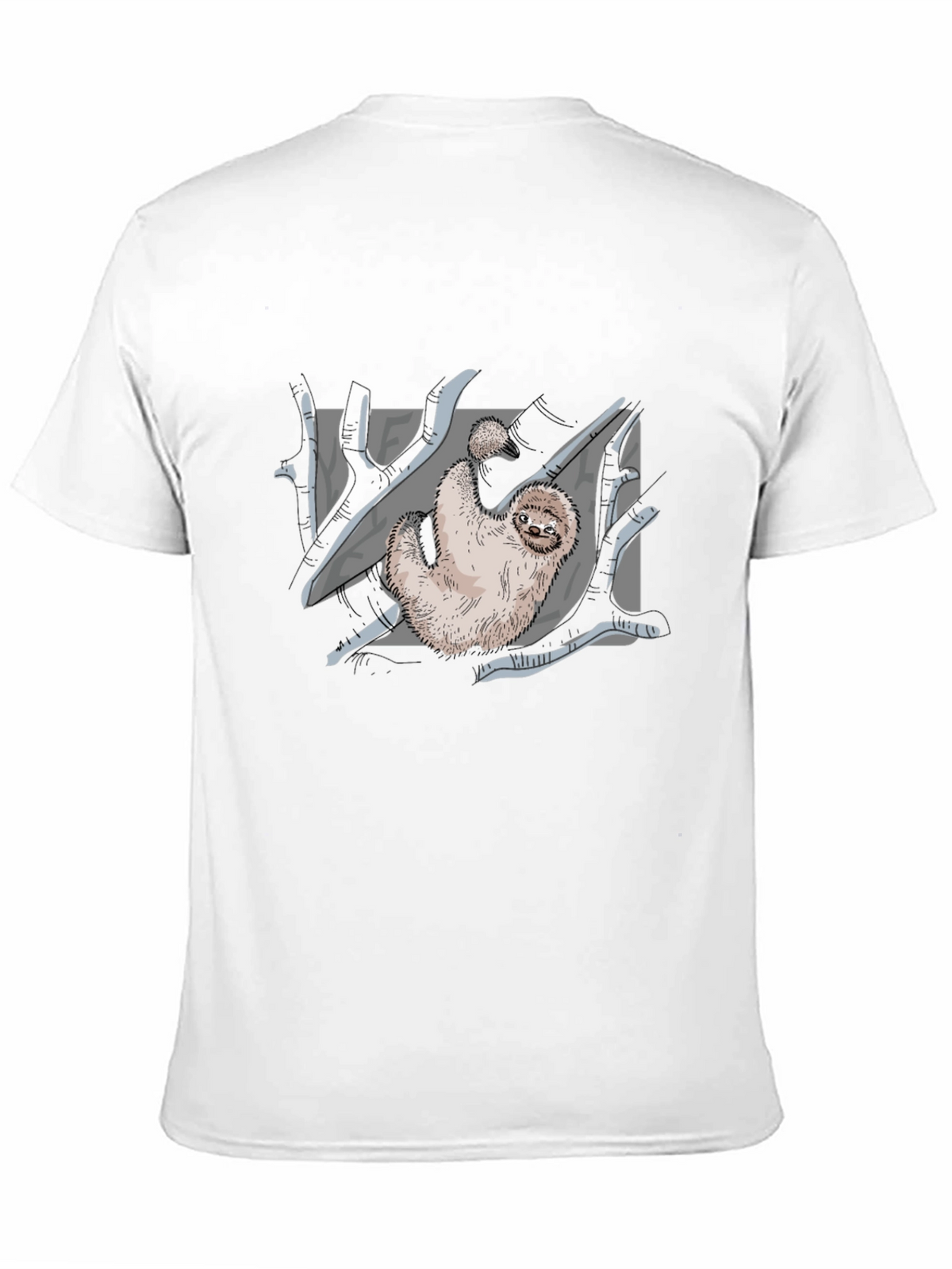 Sloth Graphic Print Black T-Shirt