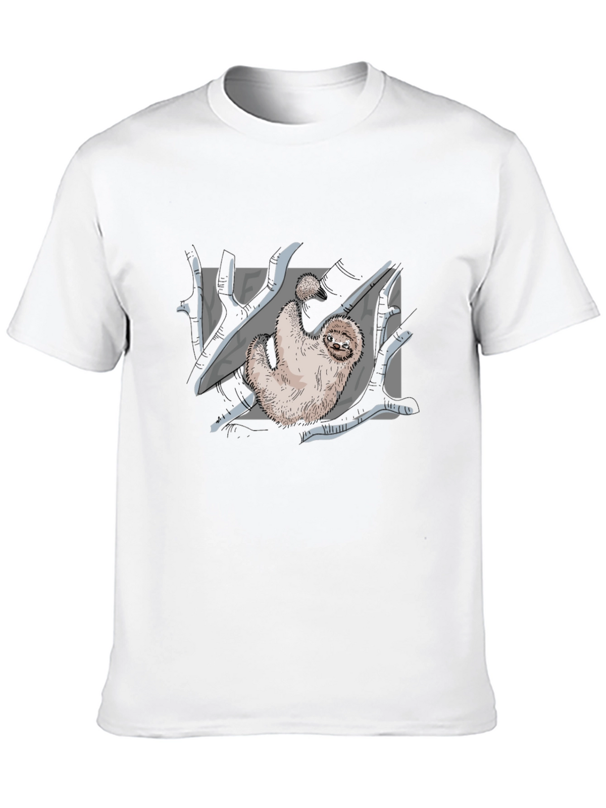 Sloth Graphic Print Black T-Shirt
