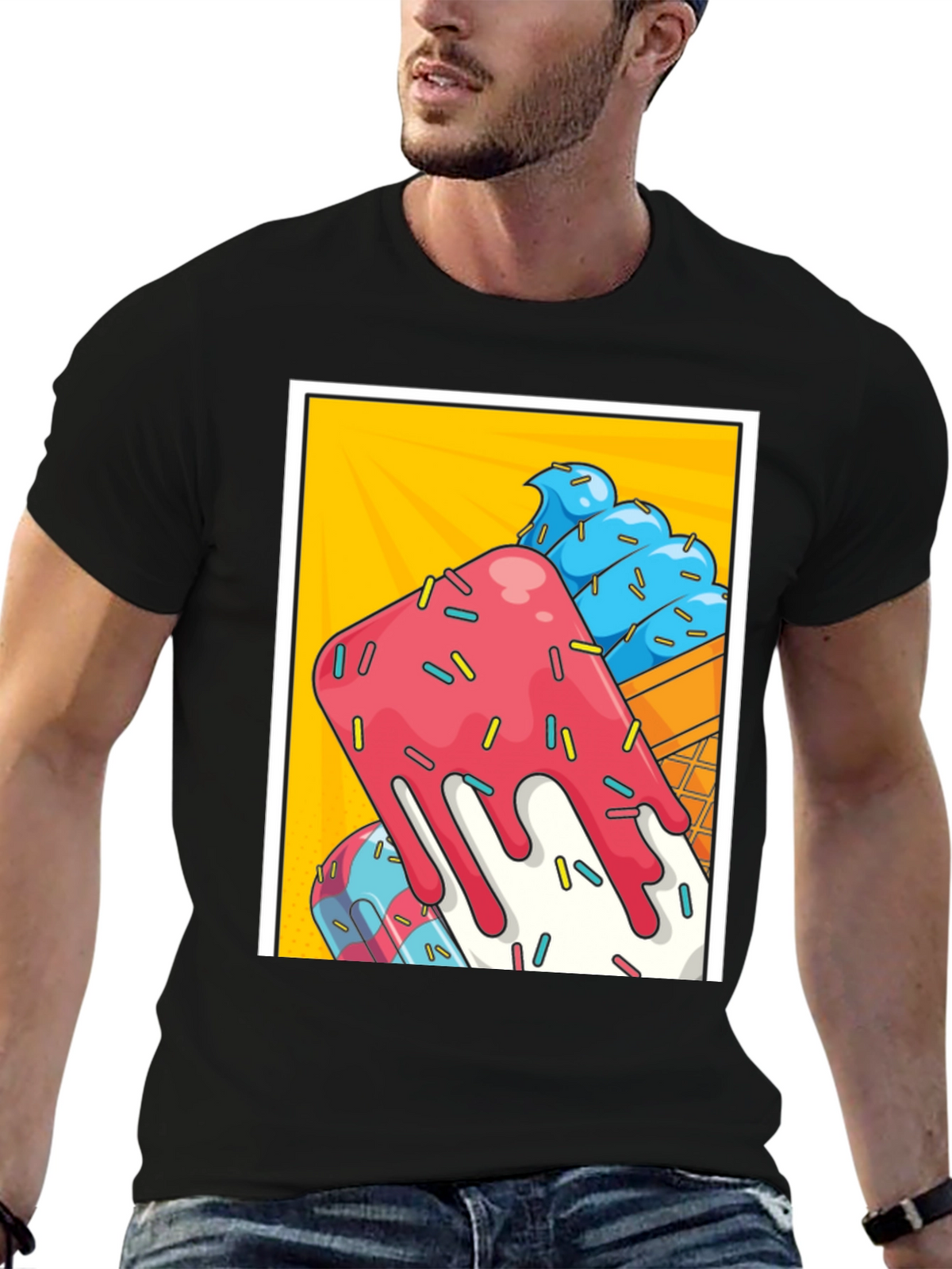 Ice Cream Popsicle Graphic Tee - Cool Summer Vibes!