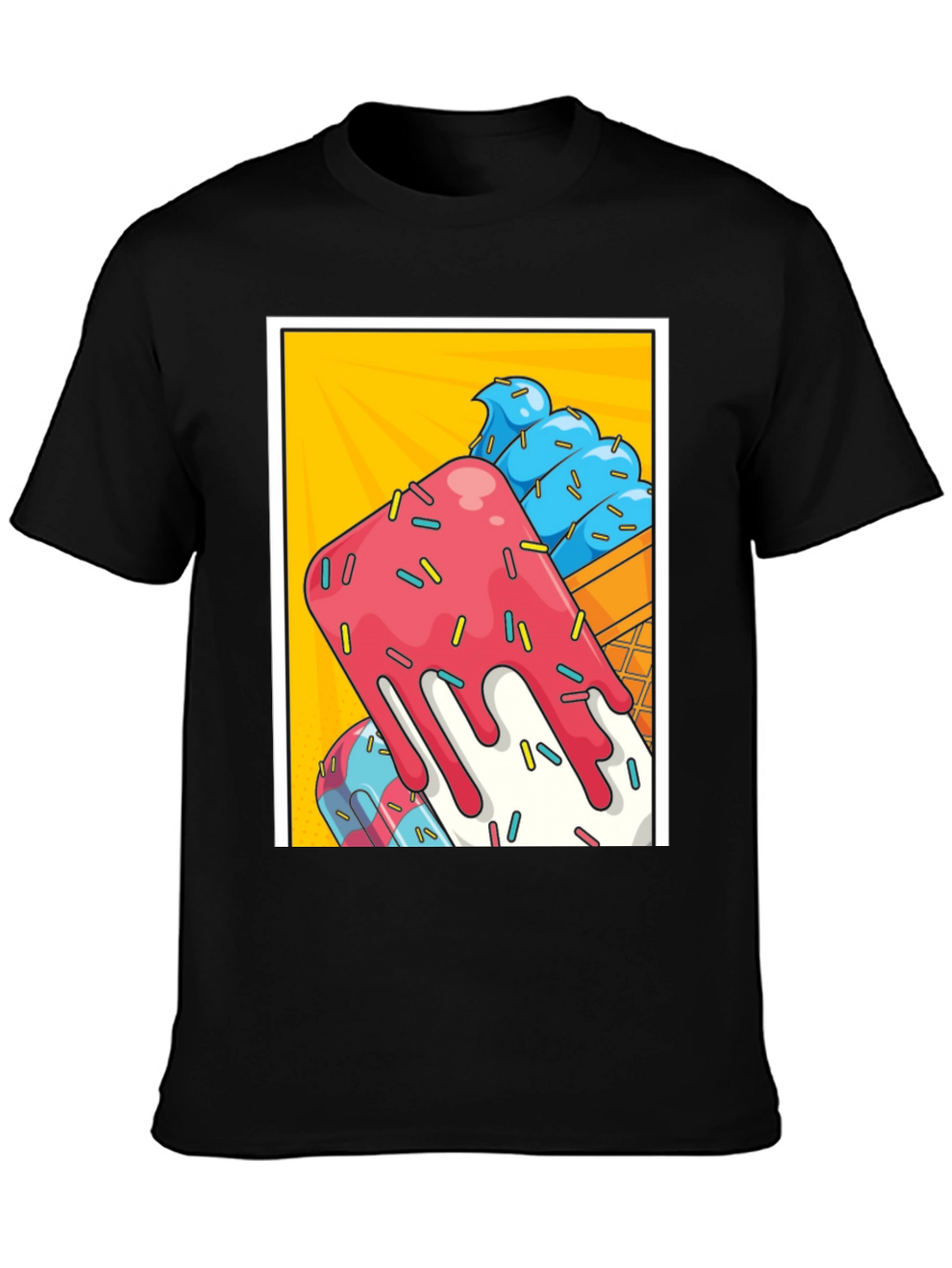 Ice Cream Popsicle Graphic Tee - Cool Summer Vibes!