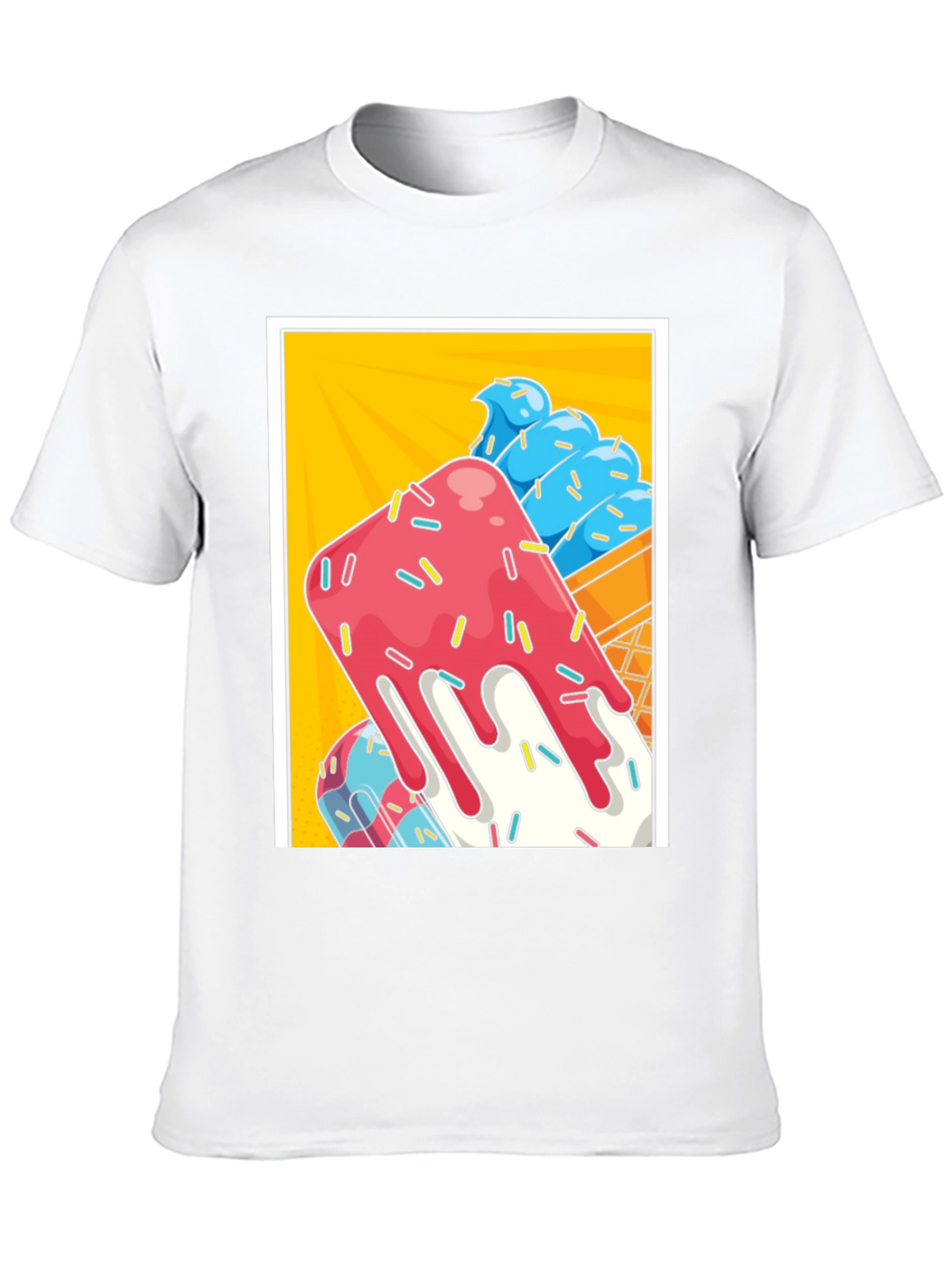 Ice Cream Popsicle Graphic Tee - Cool Summer Vibes!