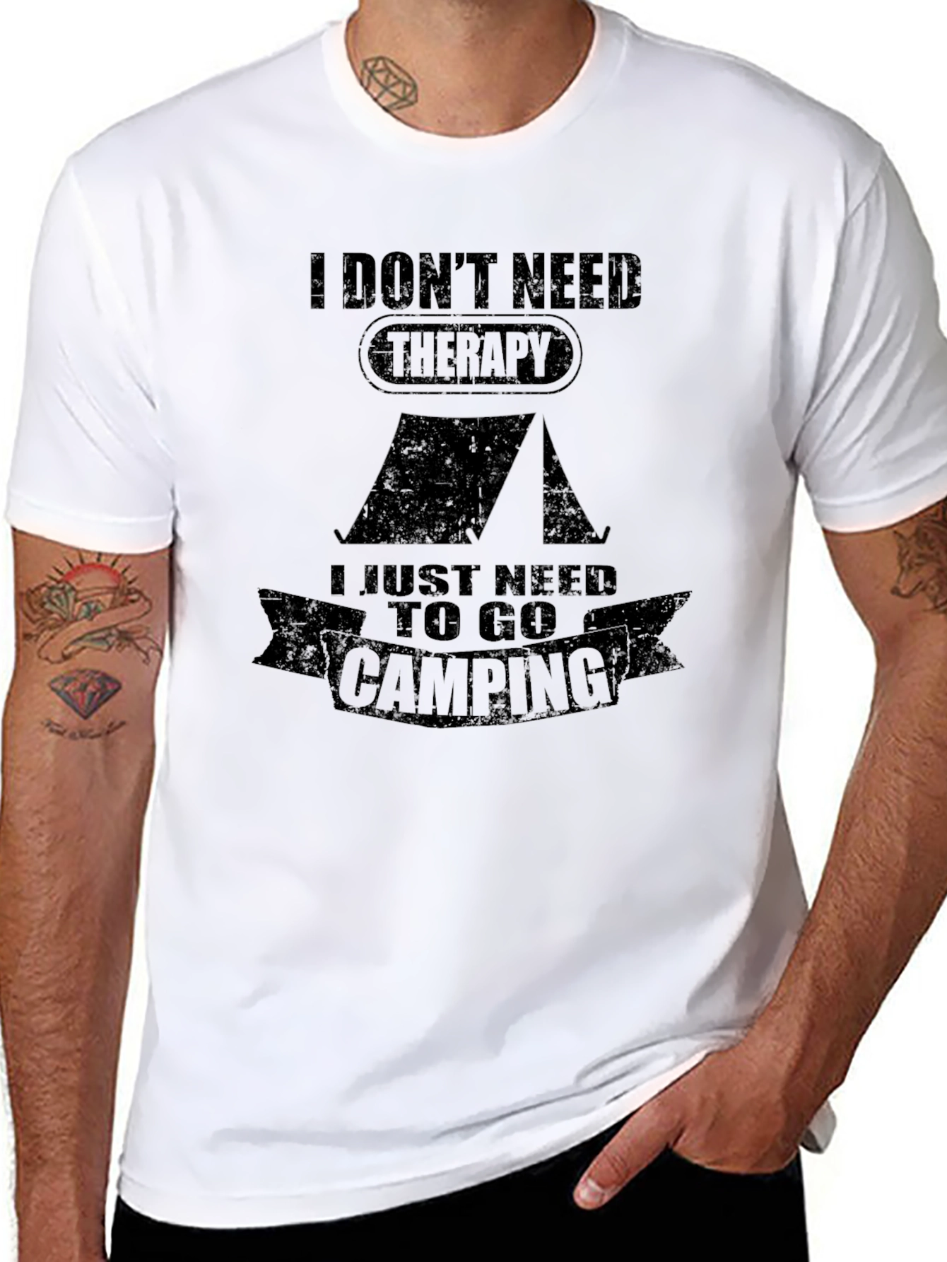 I Dont Need Therapy Camping T-Shirt