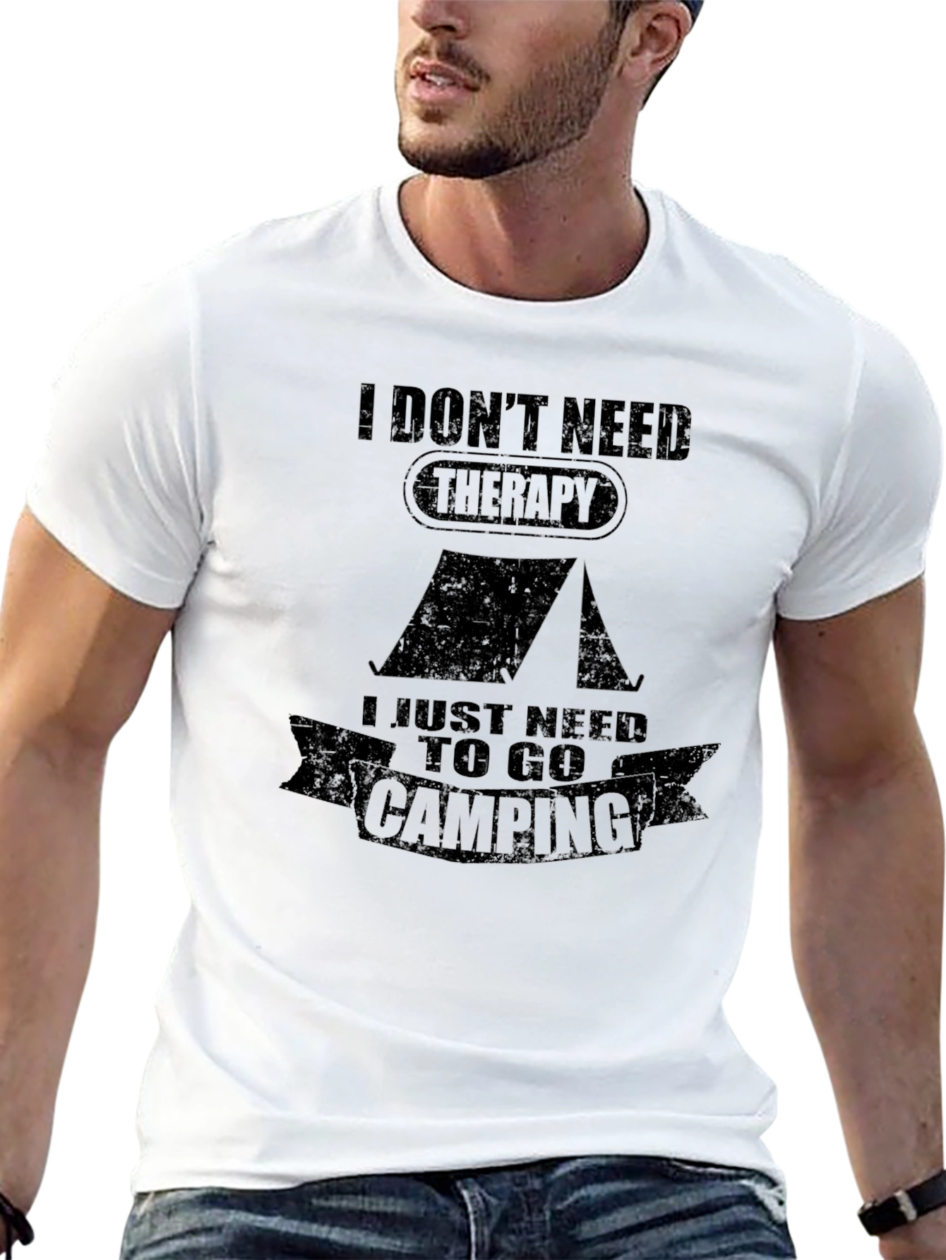 I Dont Need Therapy Camping T-Shirt