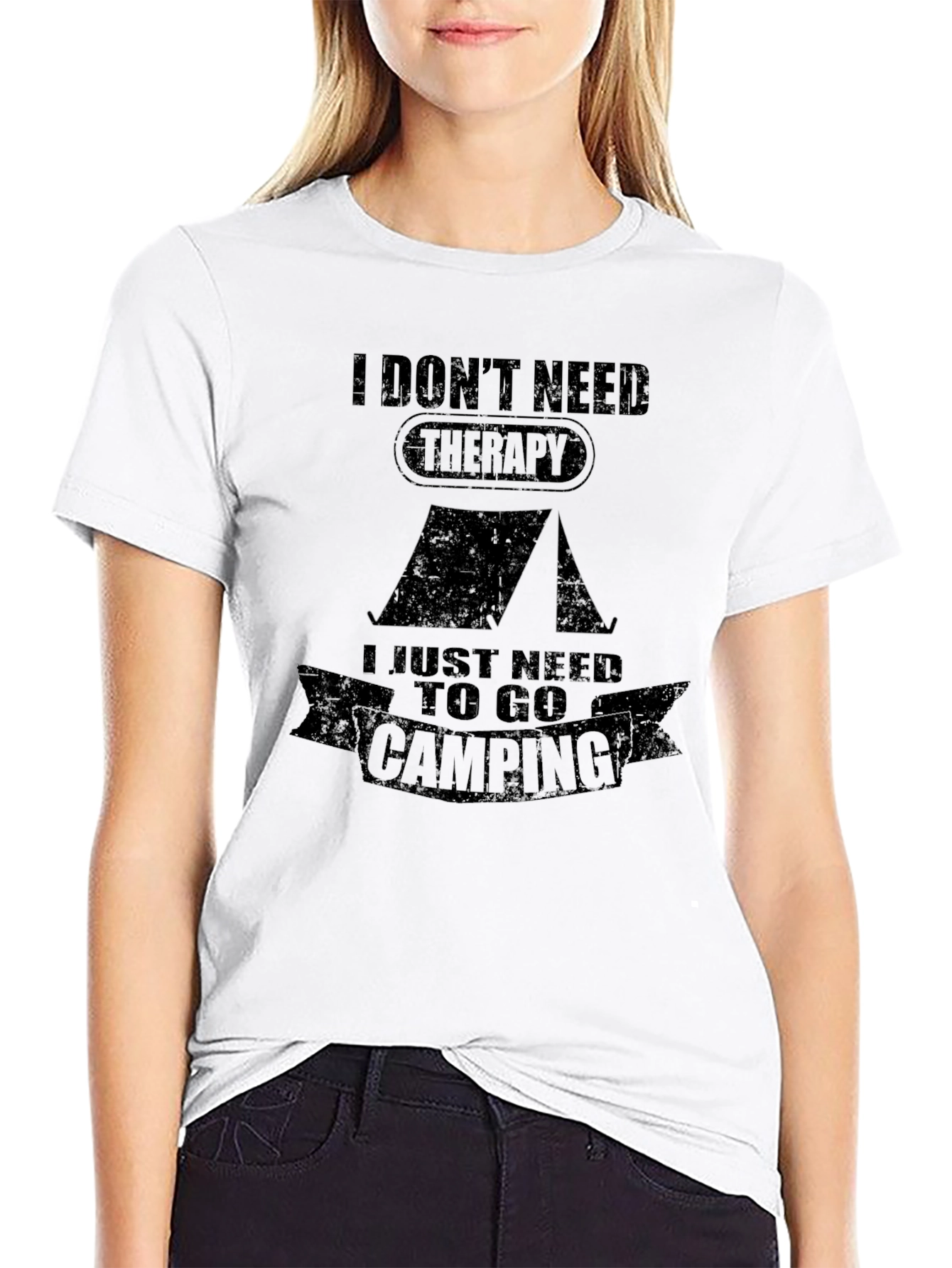 I Dont Need Therapy Camping T-Shirt